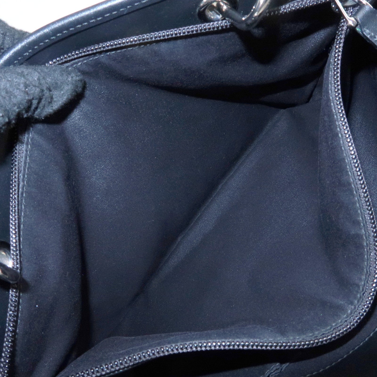 GUCCI GG Canvas Leather Tote Bag Hand Bag Green Black 285583