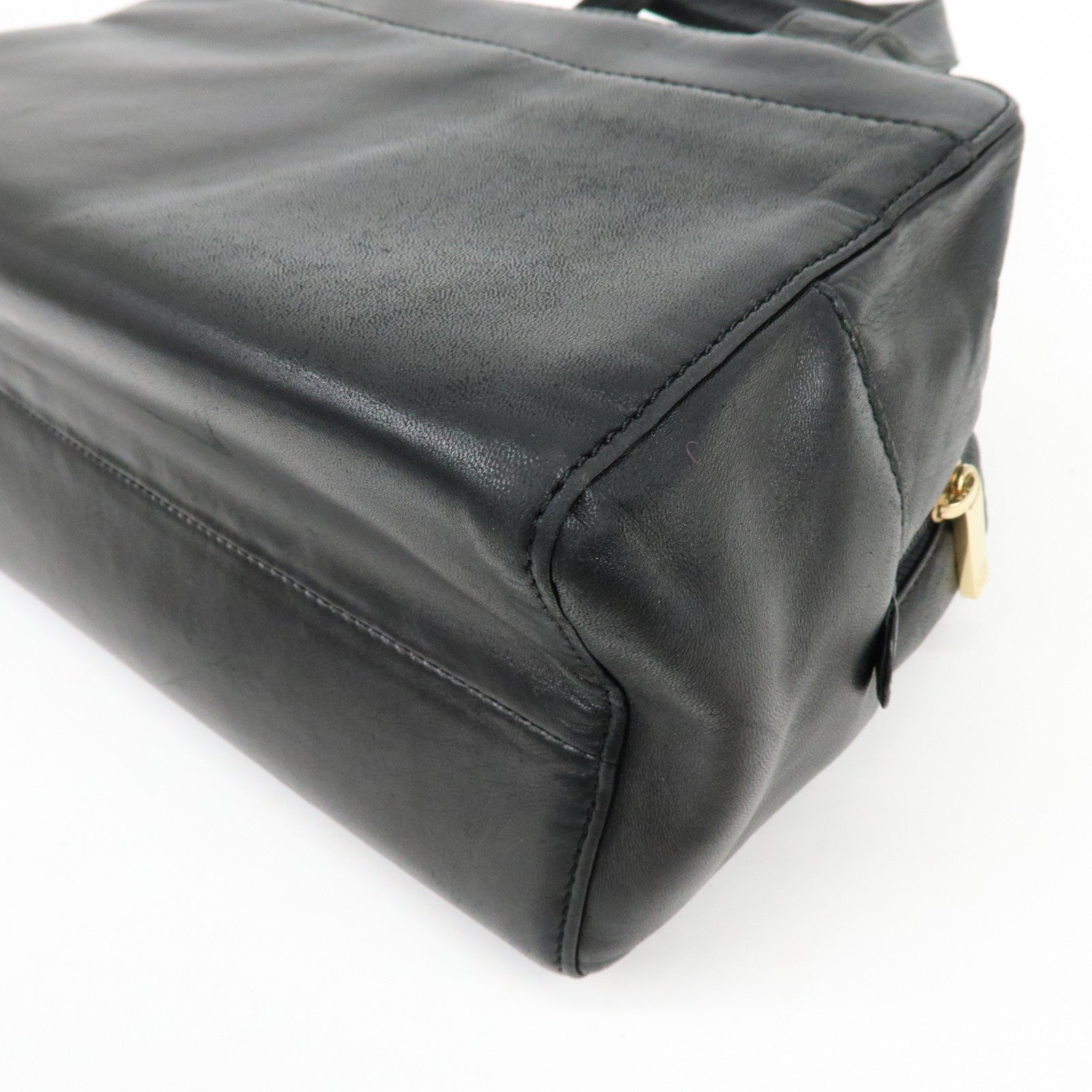 LOEWE Anagram Nappa Leather Hand Bag Tote Bag Black