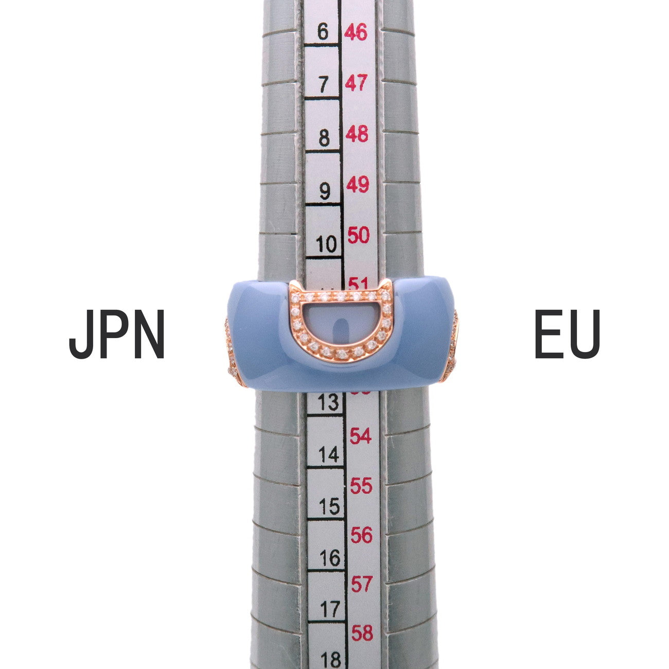 DAMIANI D.Icon Ceramic Diamond K18 750PG Ring Blue Rose Gold US6.5