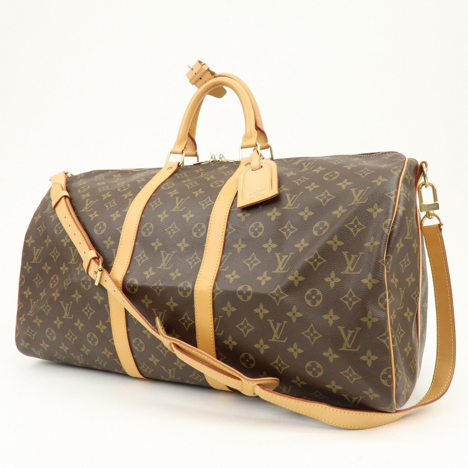 Louis Vuitton Monogram Keep All Bandouliere 55 Boston Bag M41414