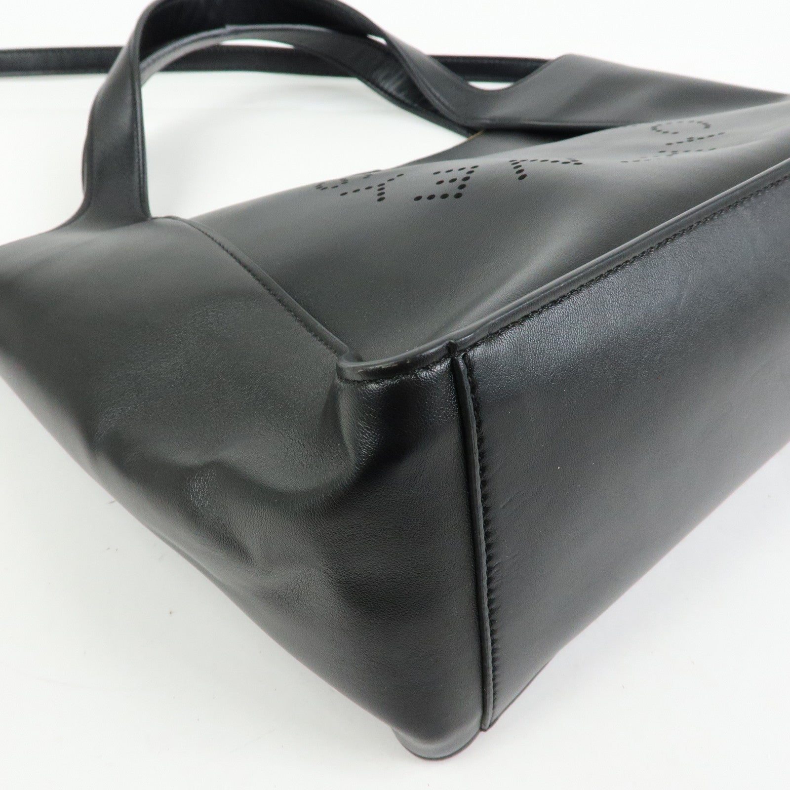 STELLA MCCARTNEY Leather 2Way Hand Bag Shoulder Bag Black