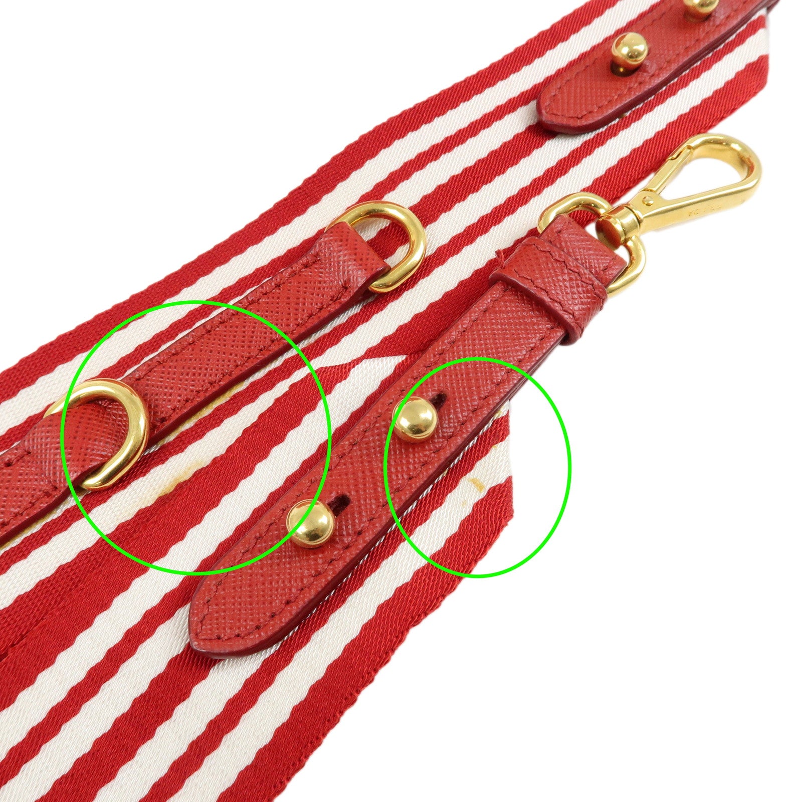 PRADA Canapa Mini Triangle Logo Canvas 2Way Bag Hand Bag Red 1BG439