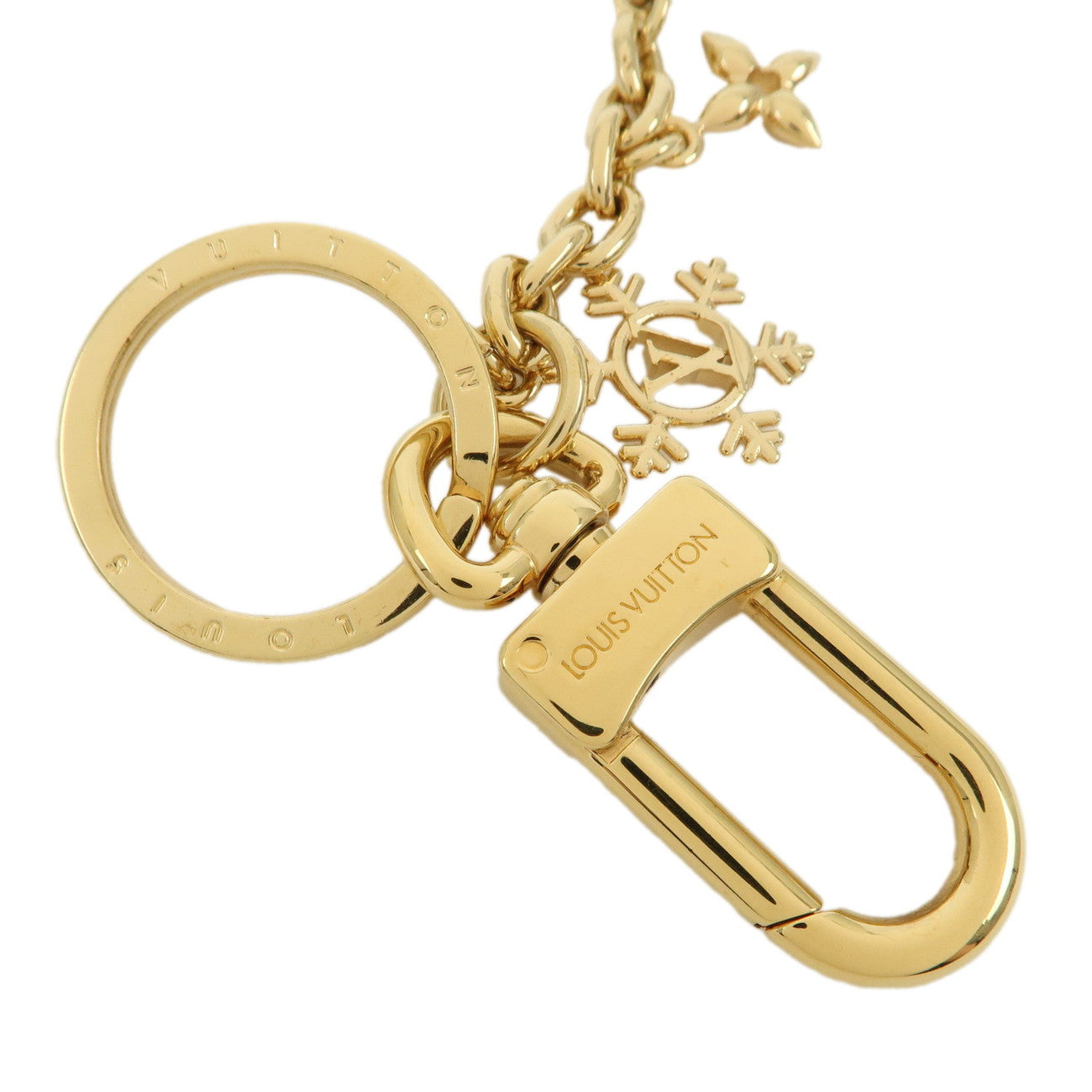 Louis Vuitton Vivienne Ice Skate Bag Charm Key Chain Gold M01444