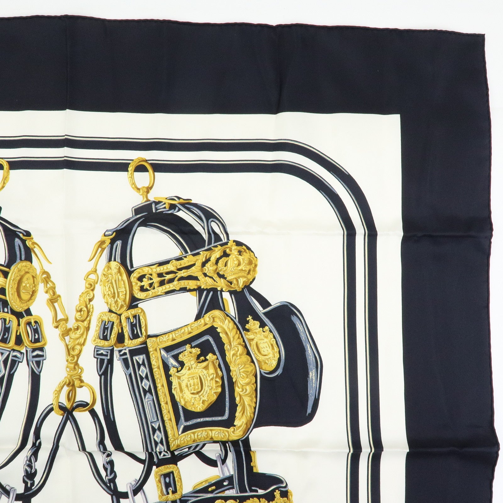 HERMES Carre 90 Set of 2 Silk 100% Scarf BRIDES DE GALA JUMPING