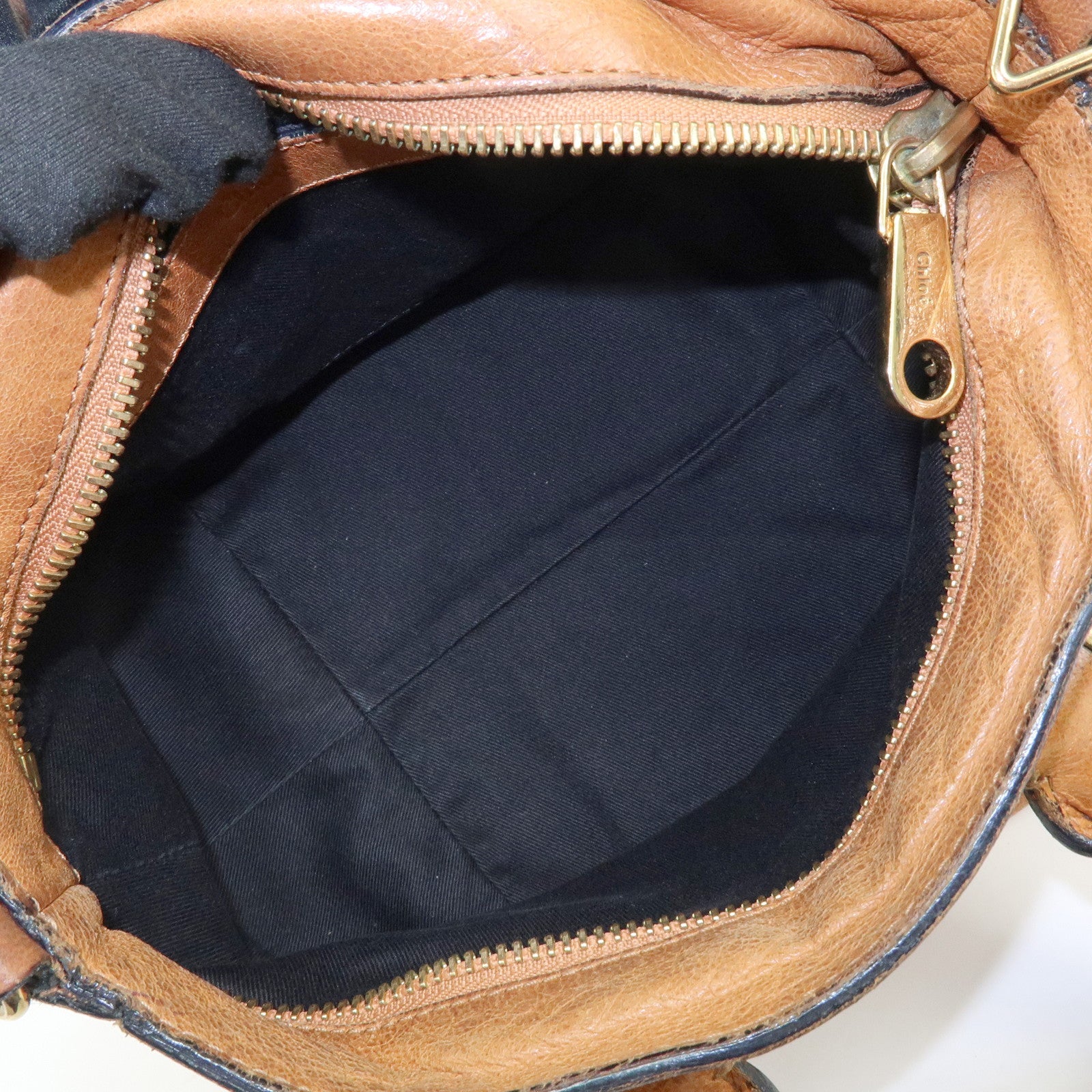 Chloe Ethel Leather 2Way Bag Shoulder Bag Hand Bag Brown