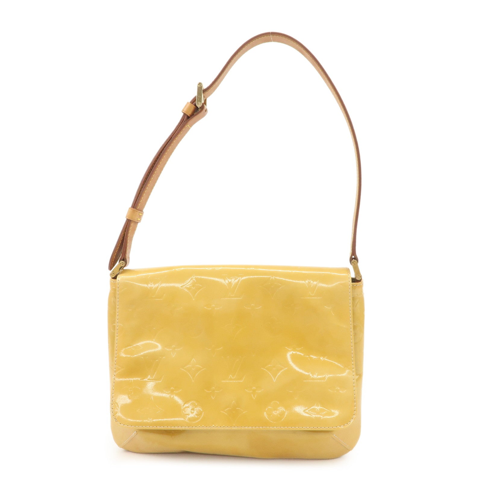 Louis Vuitton Vernis Thompson Street Shoulder Bag Beige M91008 Used