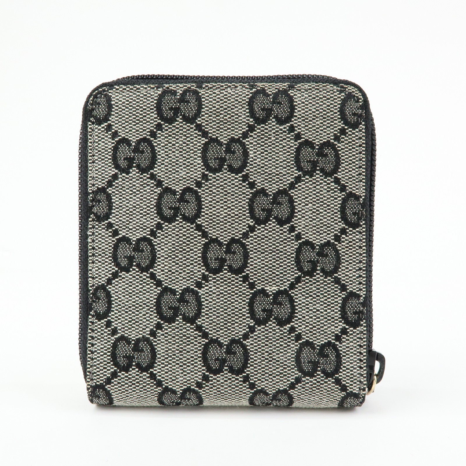 GUCCI GG Canvas Zippy Round Compact Wallet Black 035・203887・2213