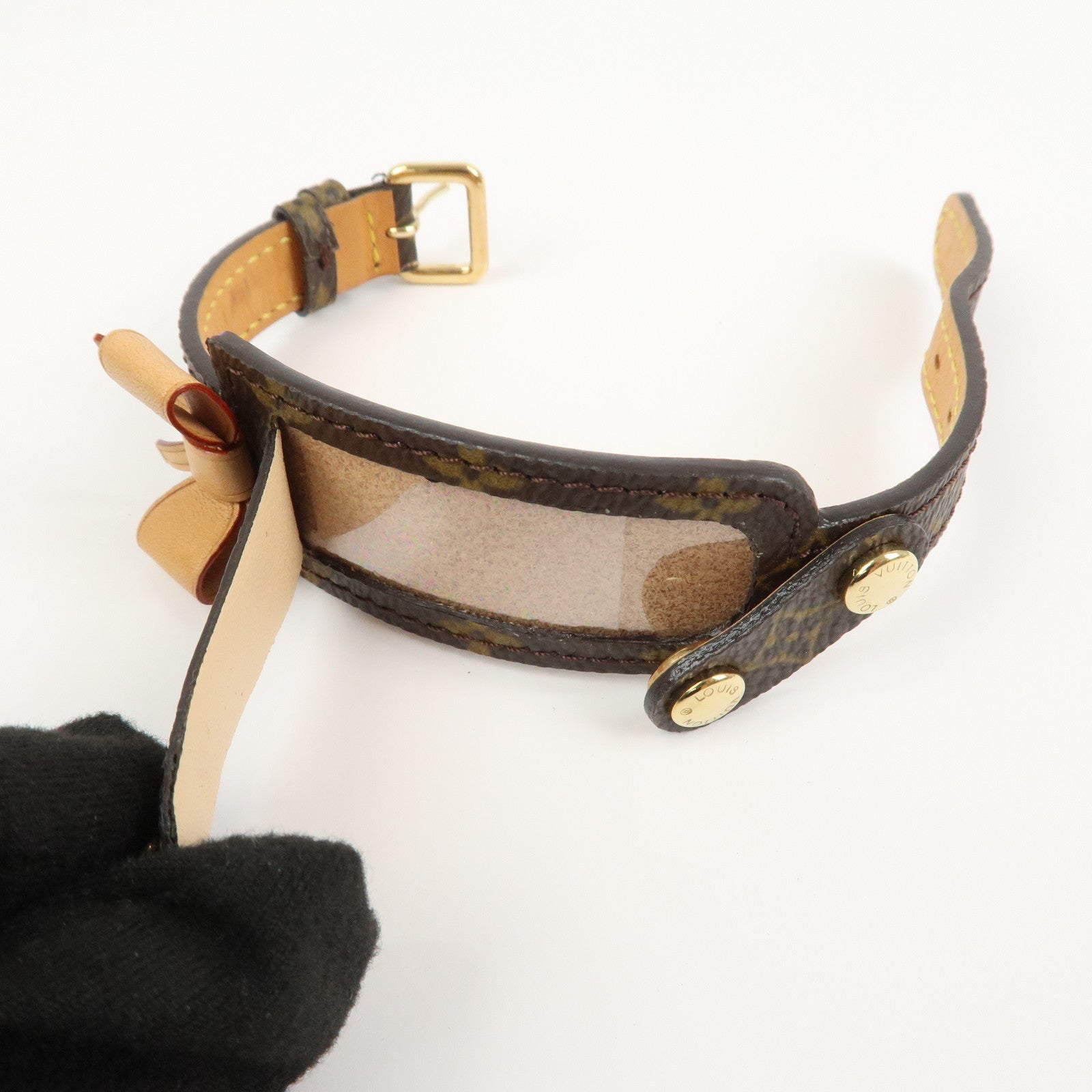 Louis Vuitton Monogram Porte Address Bracelet Brown M92577