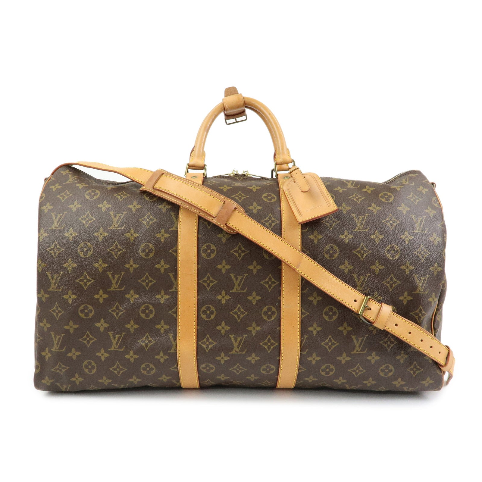 Louis Vuitton Monogram Keep All Bandouliere 55 Boston Bag M41414