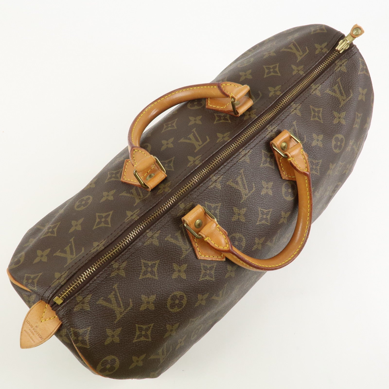 Louis Vuitton Monogram Speedy 40 Hand Bag Boston Bag Brown M41522