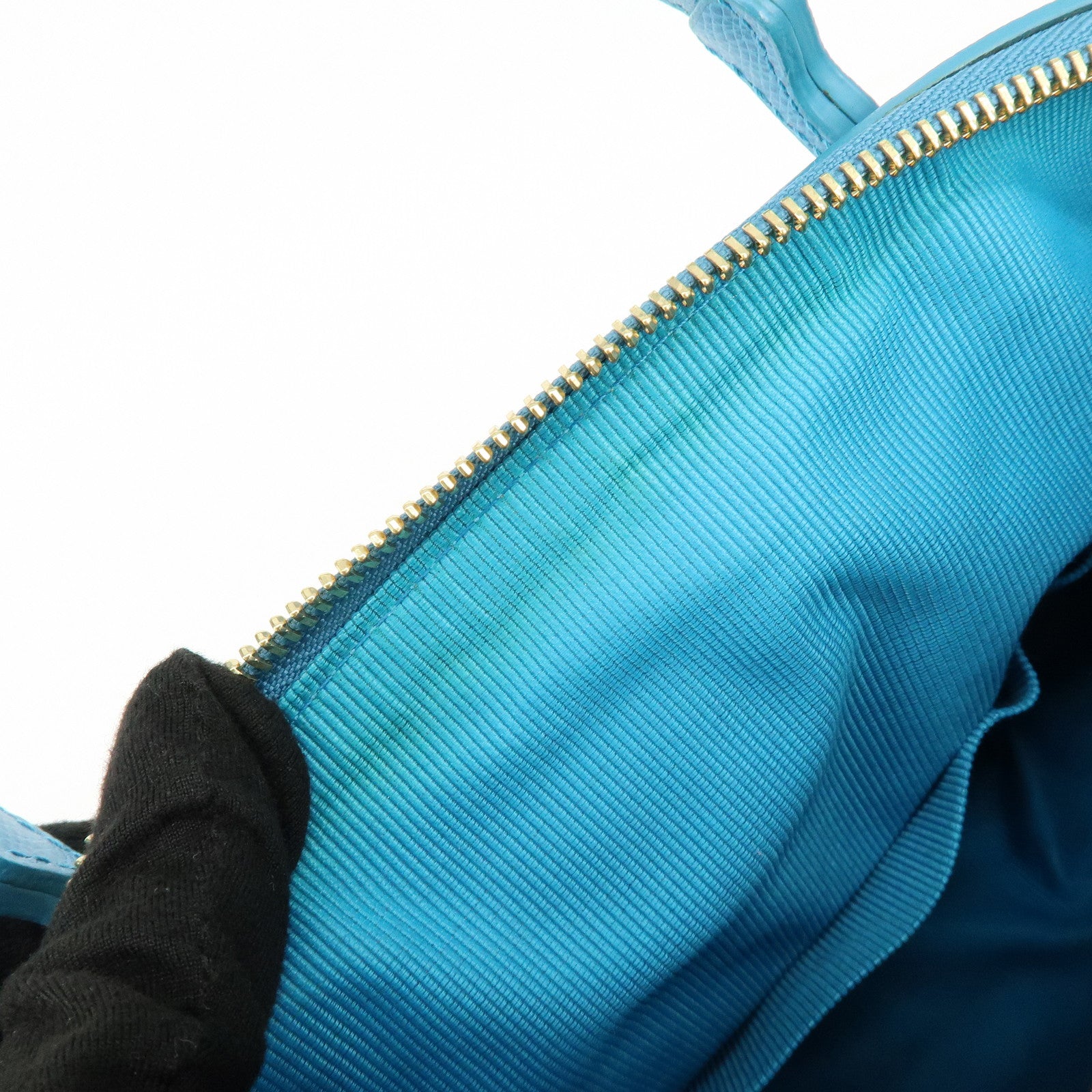 FURLA Set of 2 Leather 2Way Bag Hand Bag Shoulder Bag Black Blue