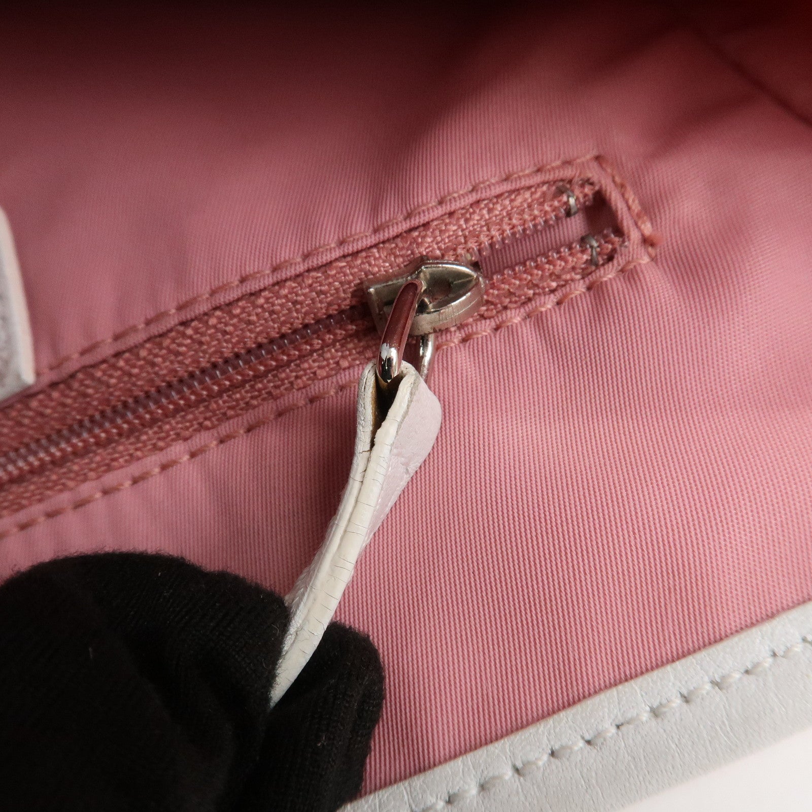 Christian Trotter Dior Canvas Leather Tote Bag Shoulder Bag Pink