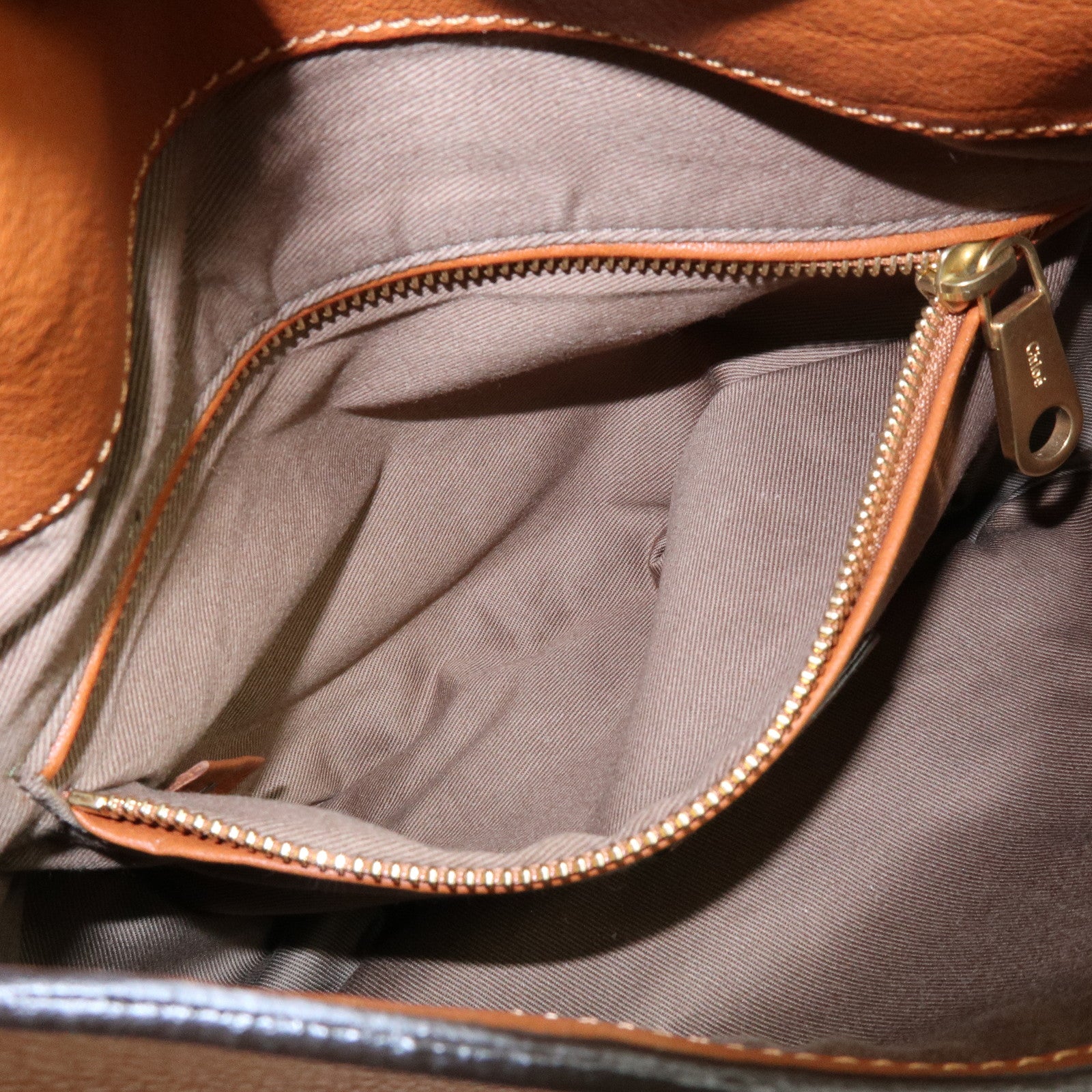 Chloe Marcie Leather Shoulder Bag Crossbody Bag Brown Camel