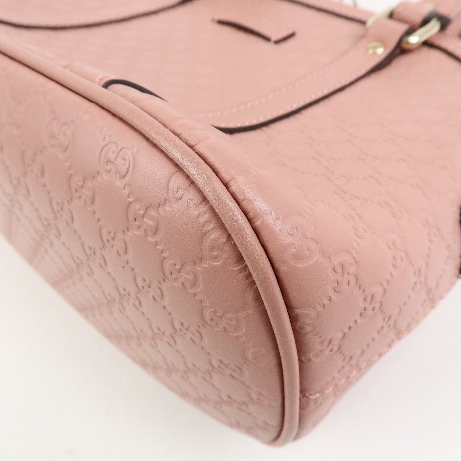 GUCCI Micro Guccissima Leather 2Way Hand Shoulder Bag Pink 449654