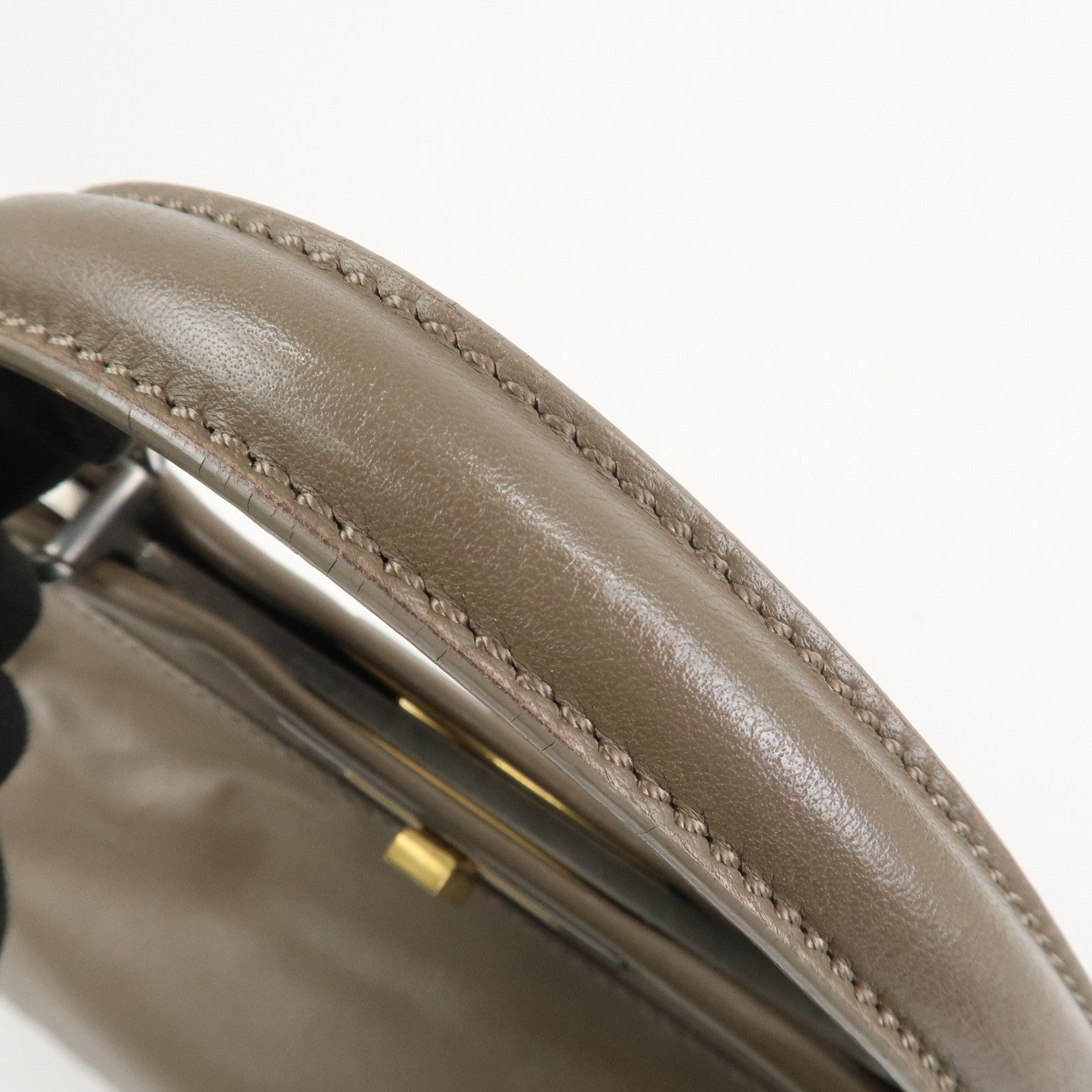 FENDI Leather Peekaboo 2Way Shoulder Bag Hand Bag Brown 8BN226