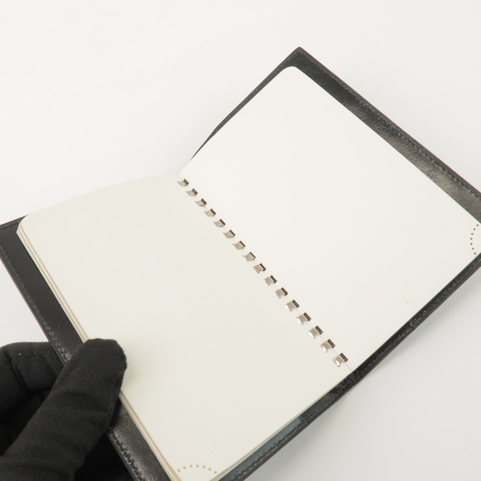 HERMES Agenda GM Box Calf Leather Planner Cover □J Stamped Black