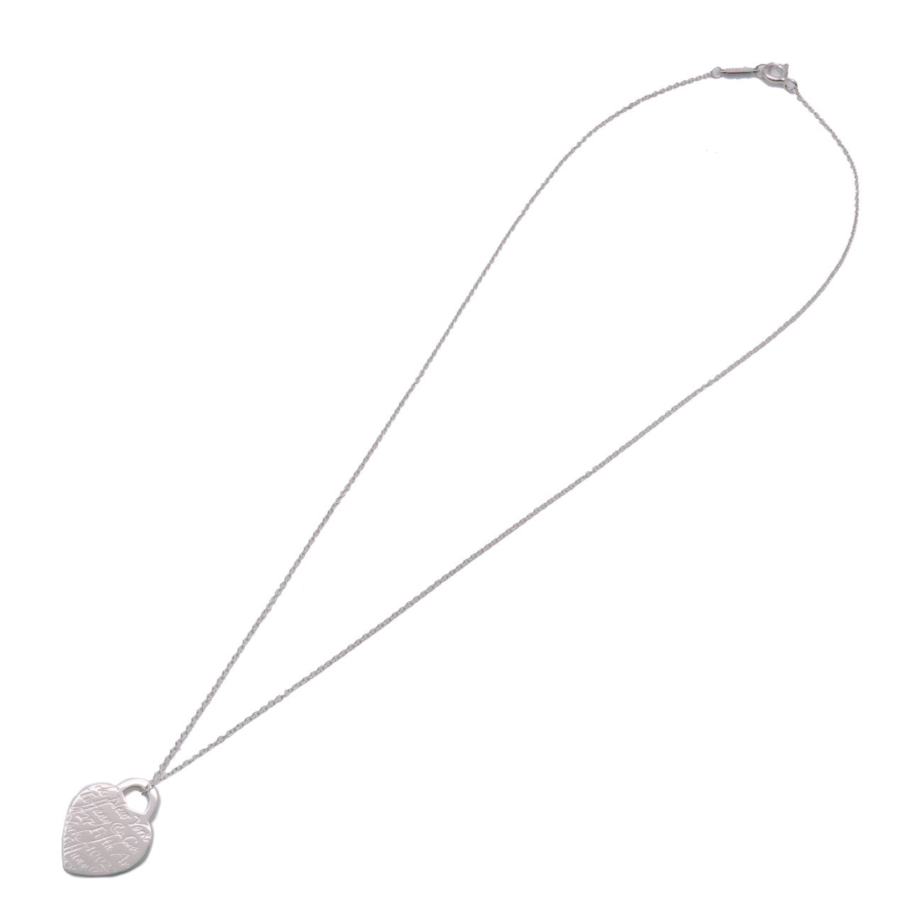 Tiffany & Co Notes Heart Tag Necklace SV925 Silver