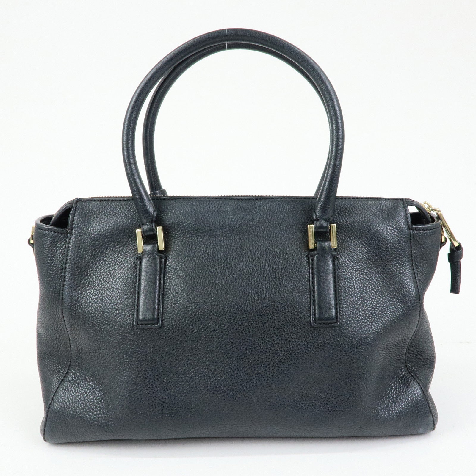 TORY BURCH Double T Leather 2Way Bag Shoulder Hand Bag Black