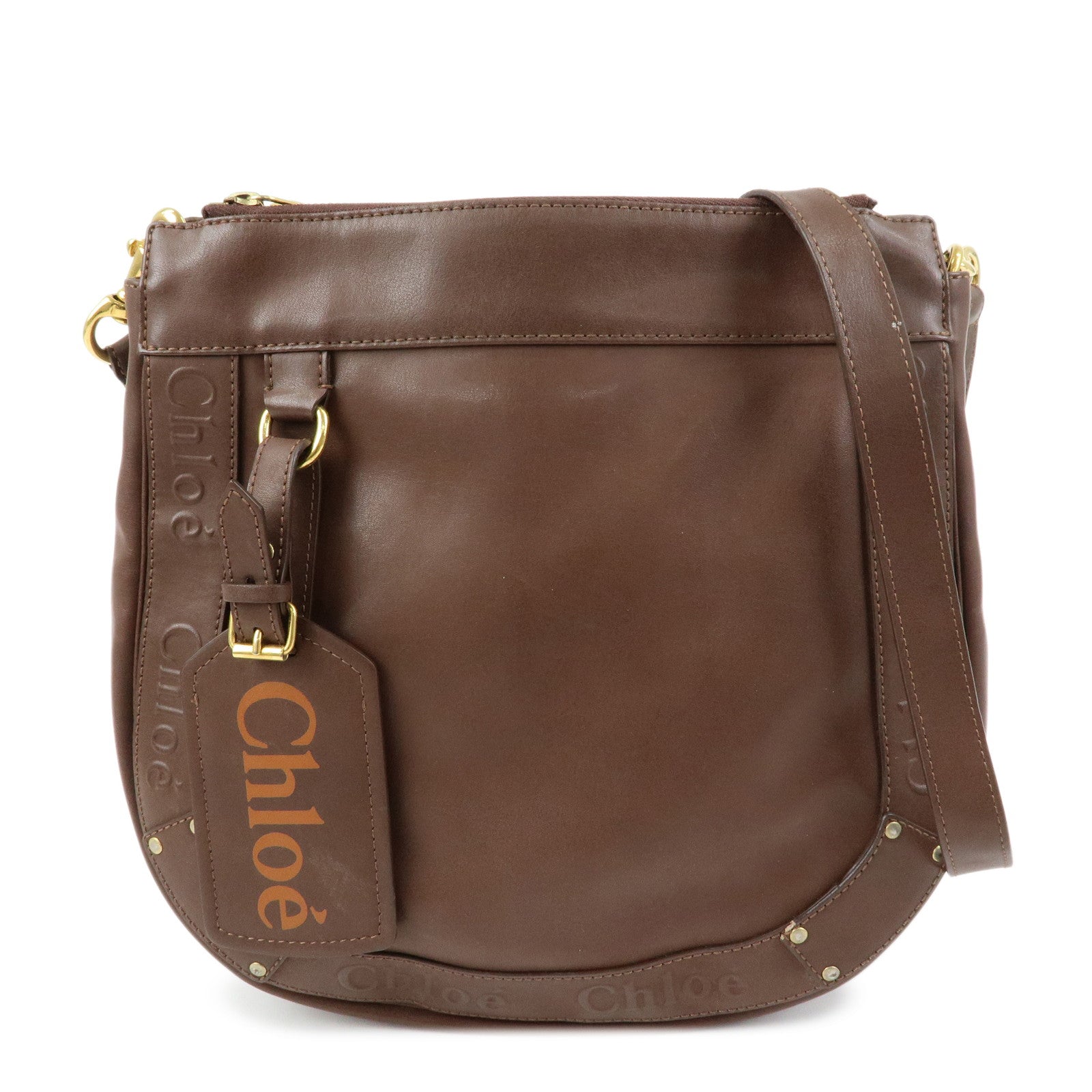 Chloe Eden Leather Shoulder Bag Crossbody Bag Brown