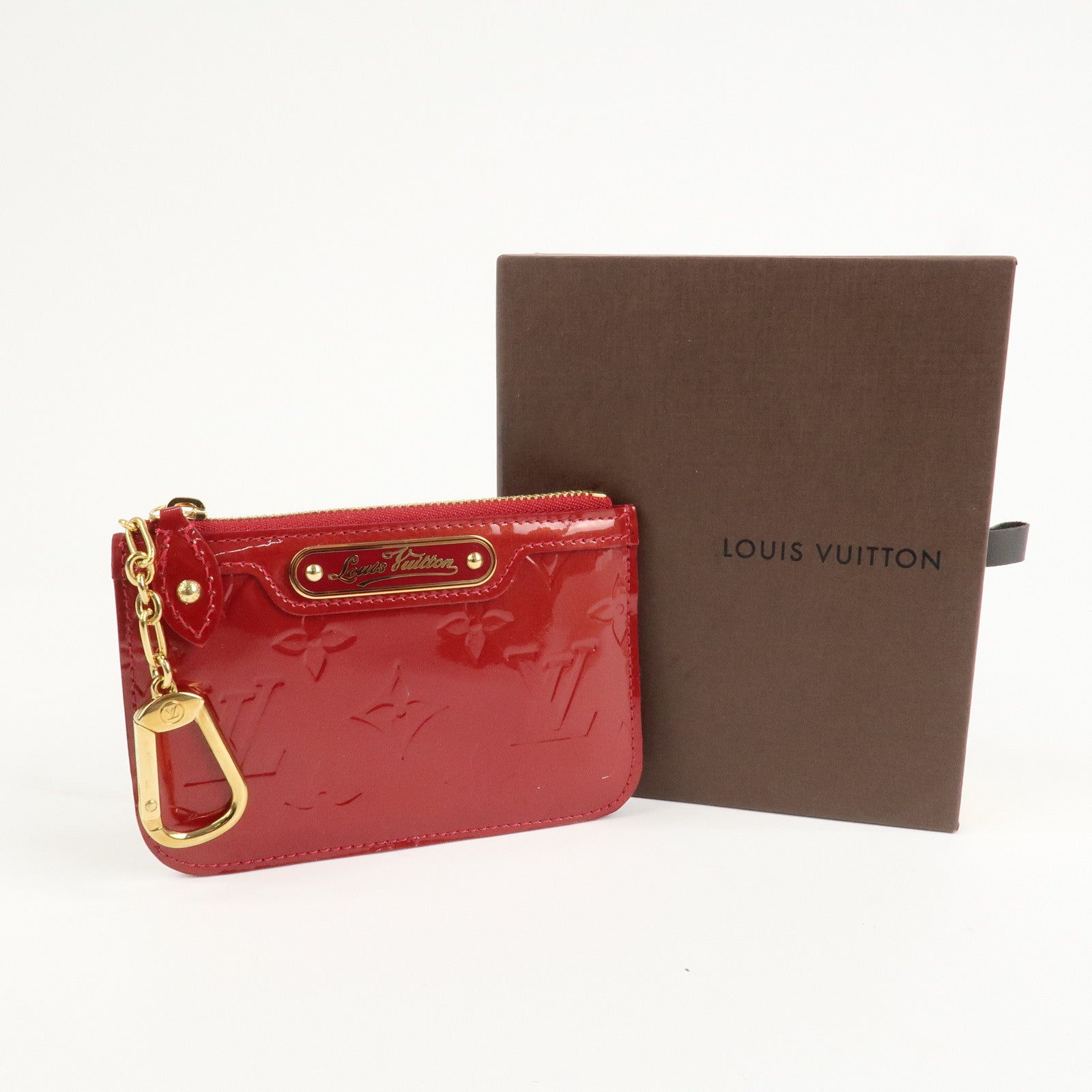 Louis Vuitton Monogram Vernis Pochette Cles NM Cerise M90214