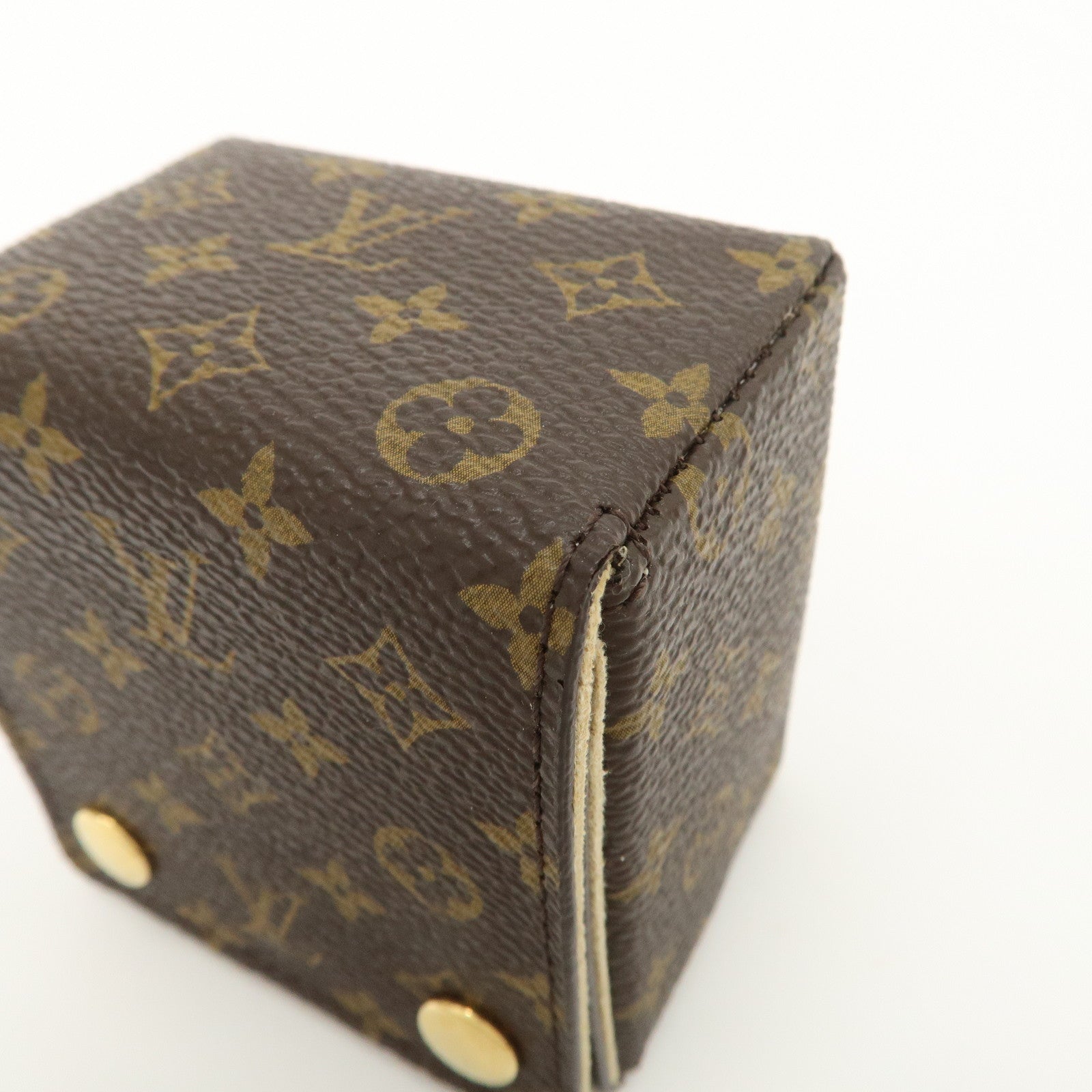 Louis Vuitton Monogram Canvas Jewelry Case Jewelry Box Brown