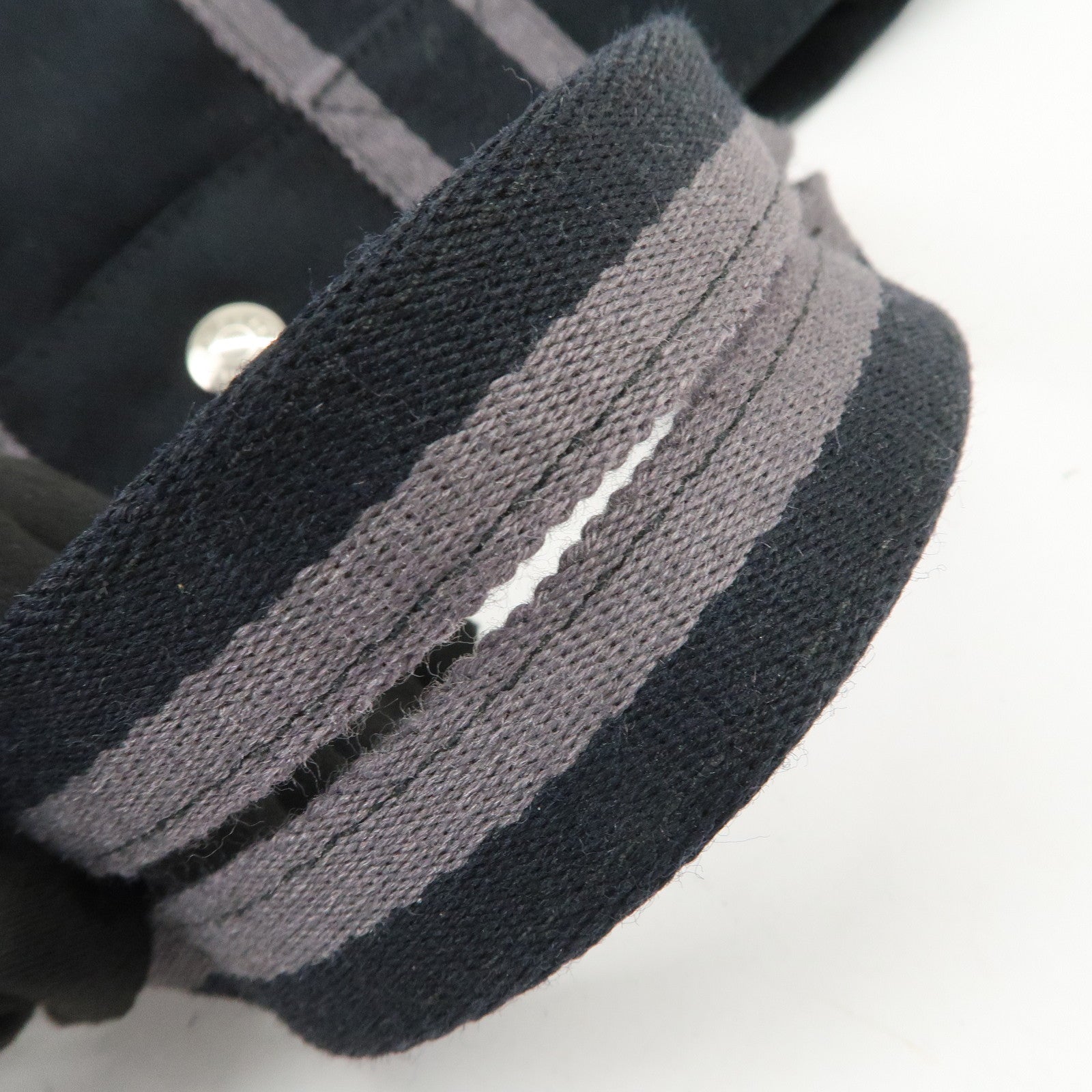 HERMES Fourre Tout PM Logo Canvas Tote Bag Hand Bag Black