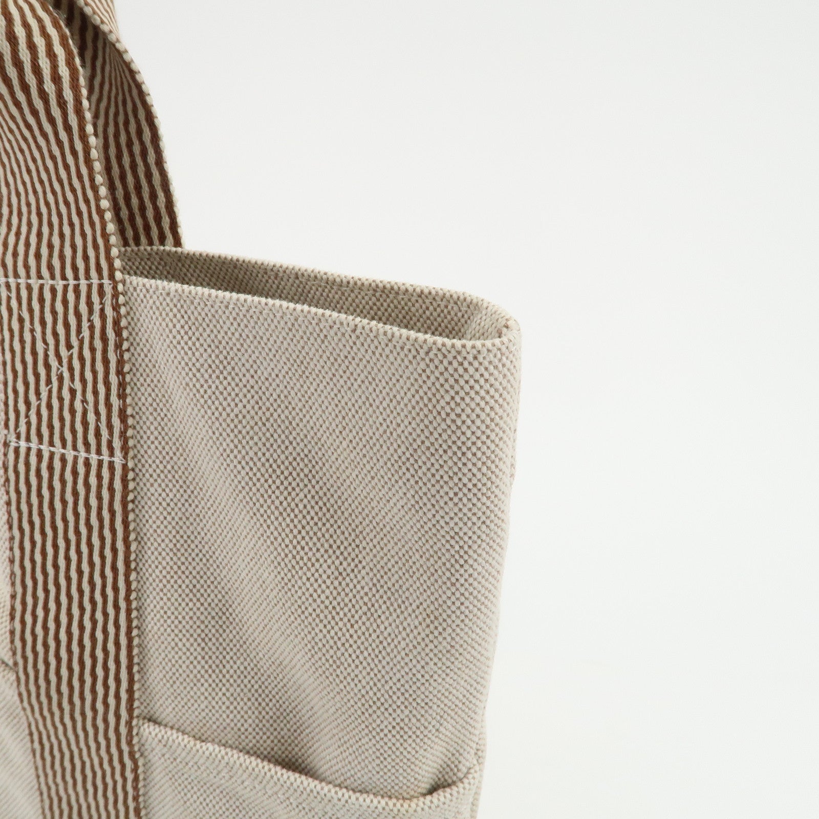 HERMES New Fourre Tout Toile Ash Tote Bag Hand Bag Beige