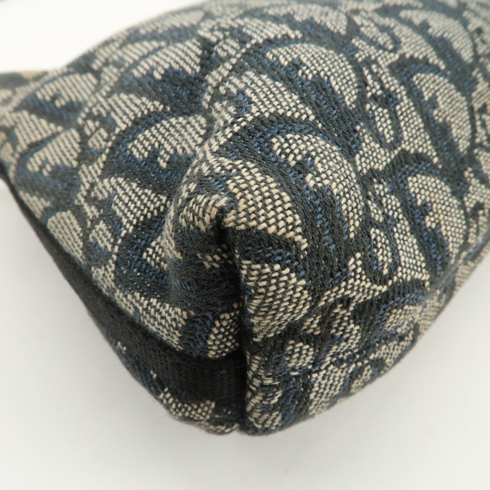 Christian Dior Trotter Canvas Leather Shoulder Bag Hand Bag Navy