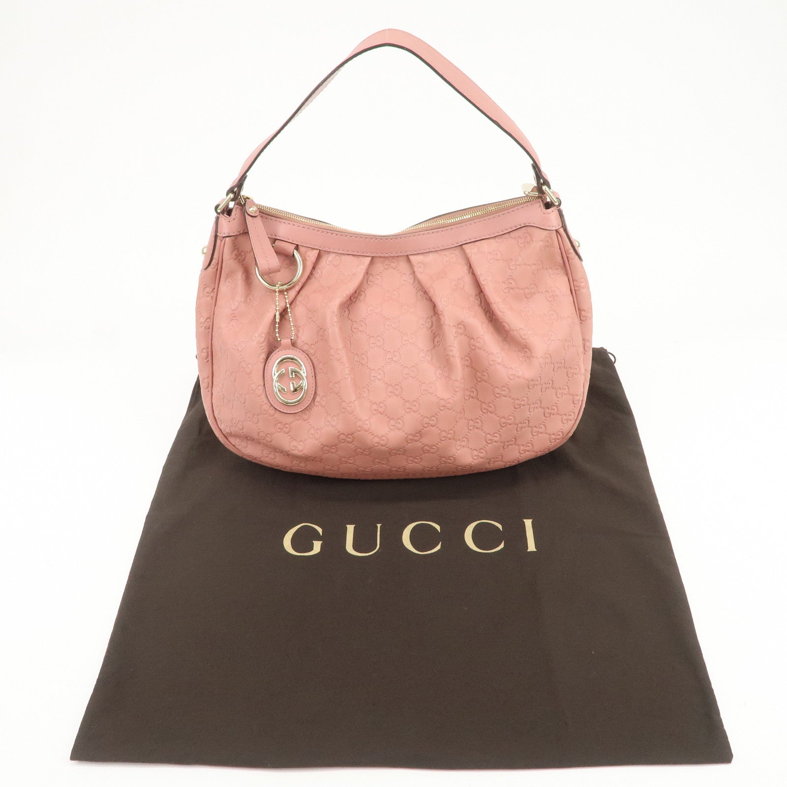 GUCCI Sukey Interlocking G Guccissima Leather Shoulder Bag 232955