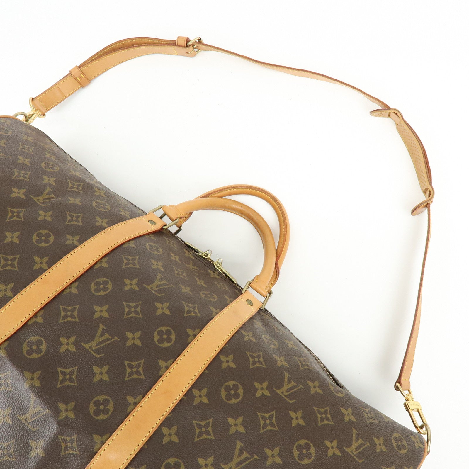Louis Vuitton Monogram Keep All Bandouliere 60 Boston Bag M41412 Auth Used F/S