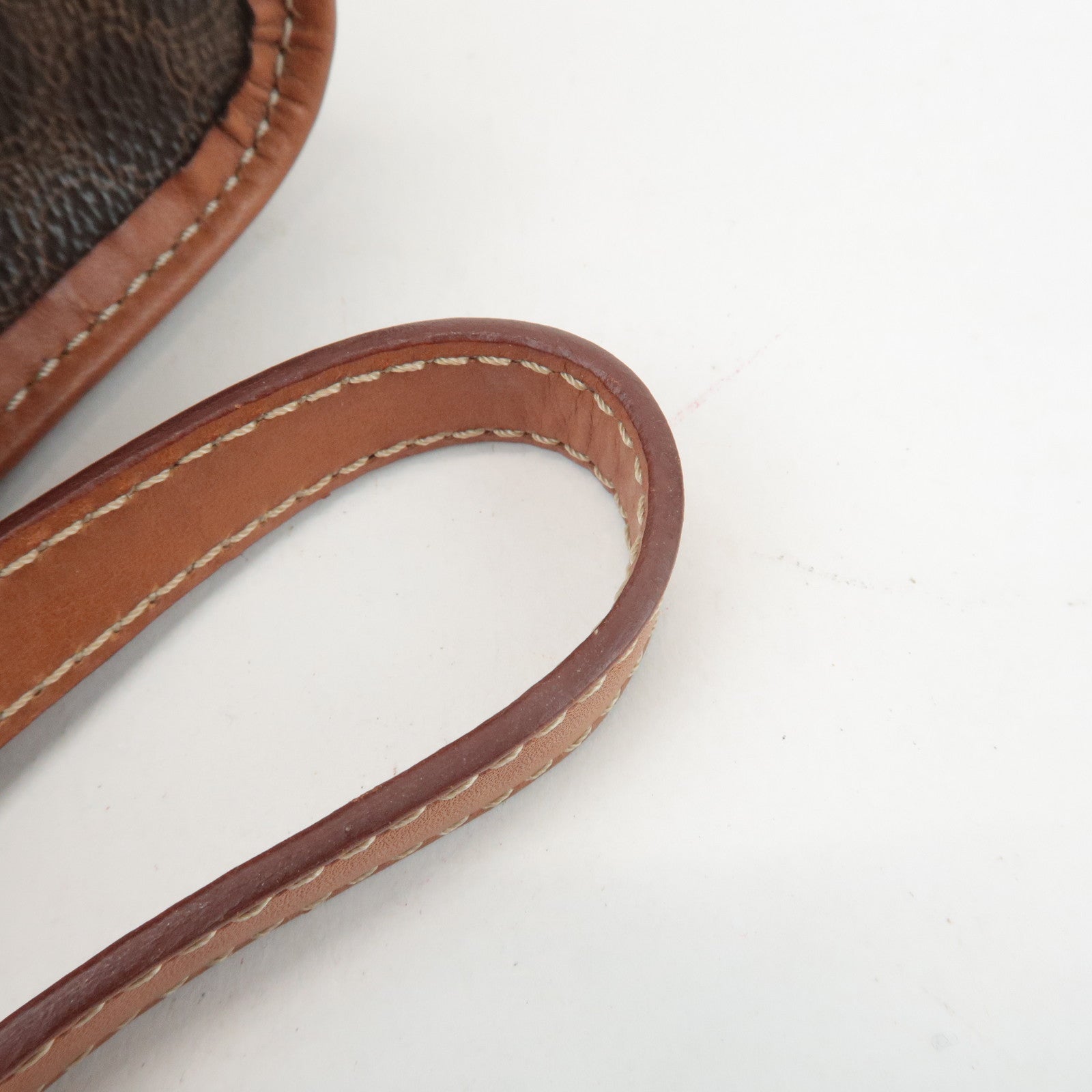 CELINE Macadam PVC Leather Clutch Bag Second Bag Brown