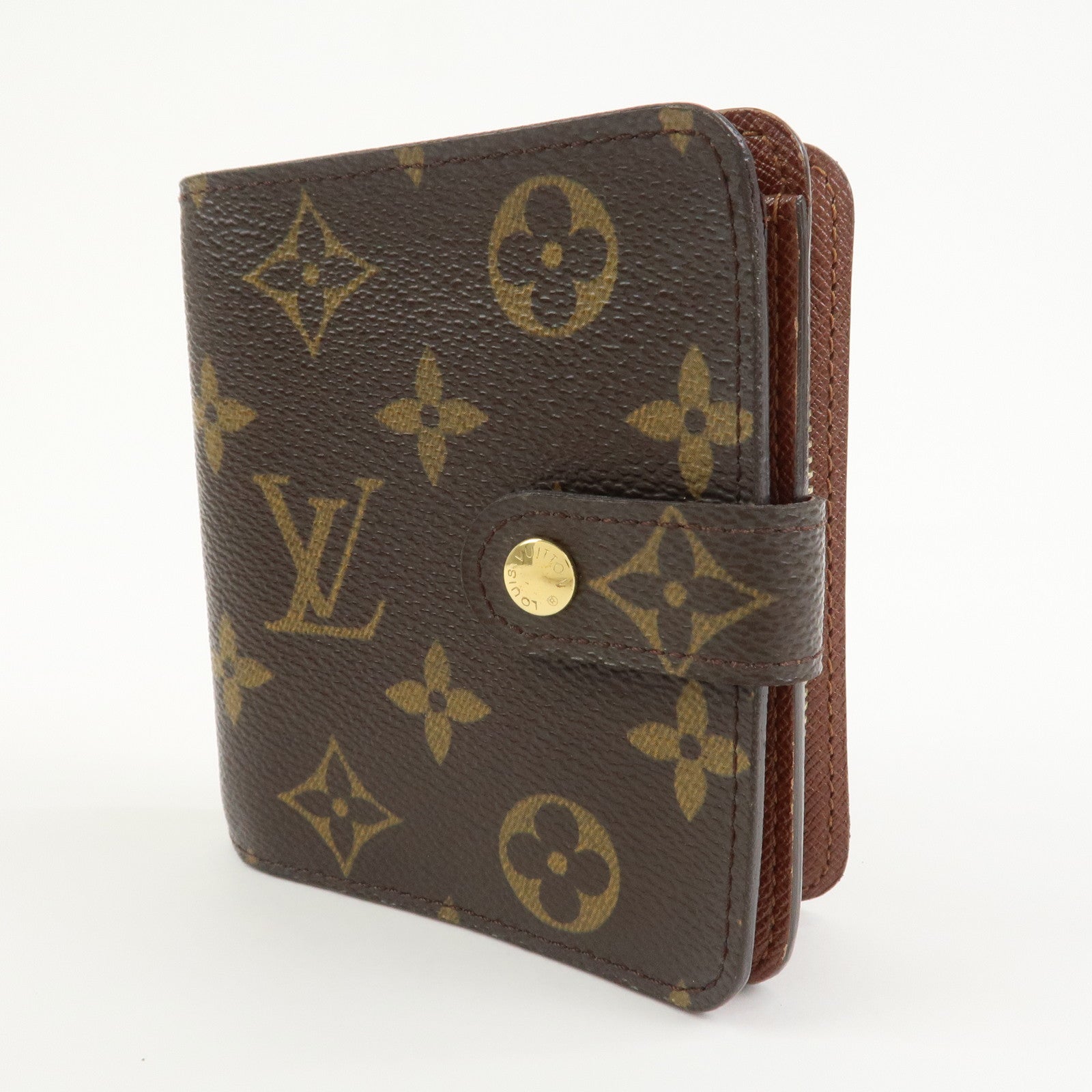 Louis Vuitton Monogram Compact Zippy Wallet Brown M61667