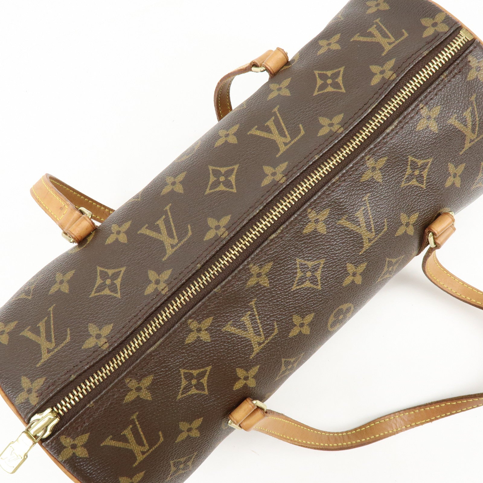 Louis Vuitton Monogram Papillon 30 Hand Bag Brown M51385