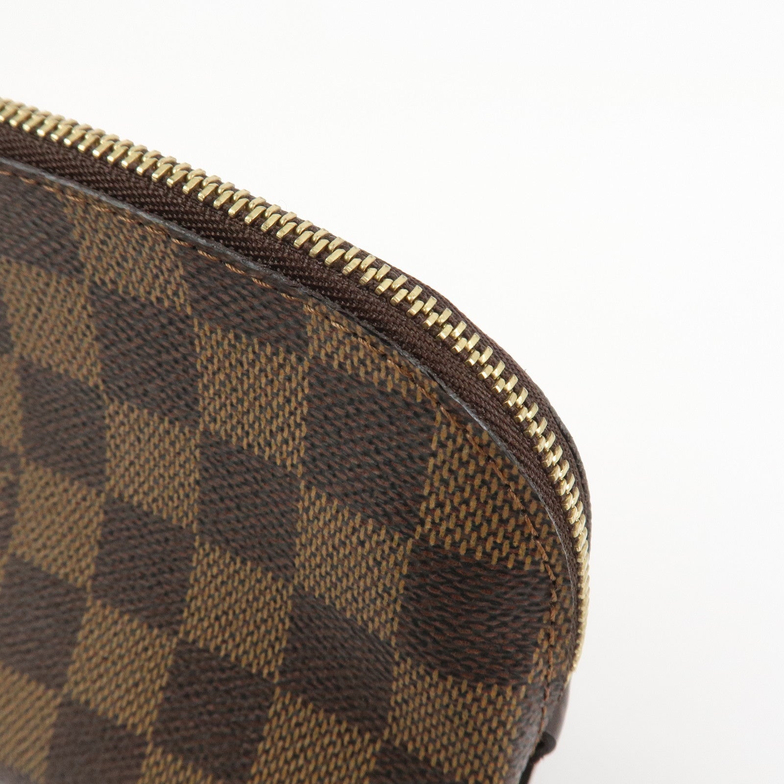 Louis Vuitton Damier Pochette Cosmetic PM Pouch Brown N47516