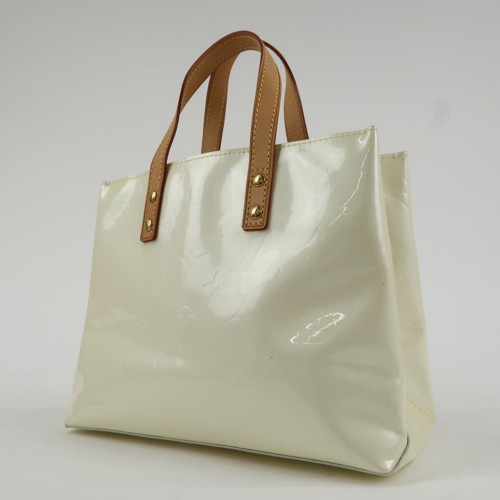Louis Vuitton Monogram Vernis Leather Lead PM Tote Bag Perle M91336 Used