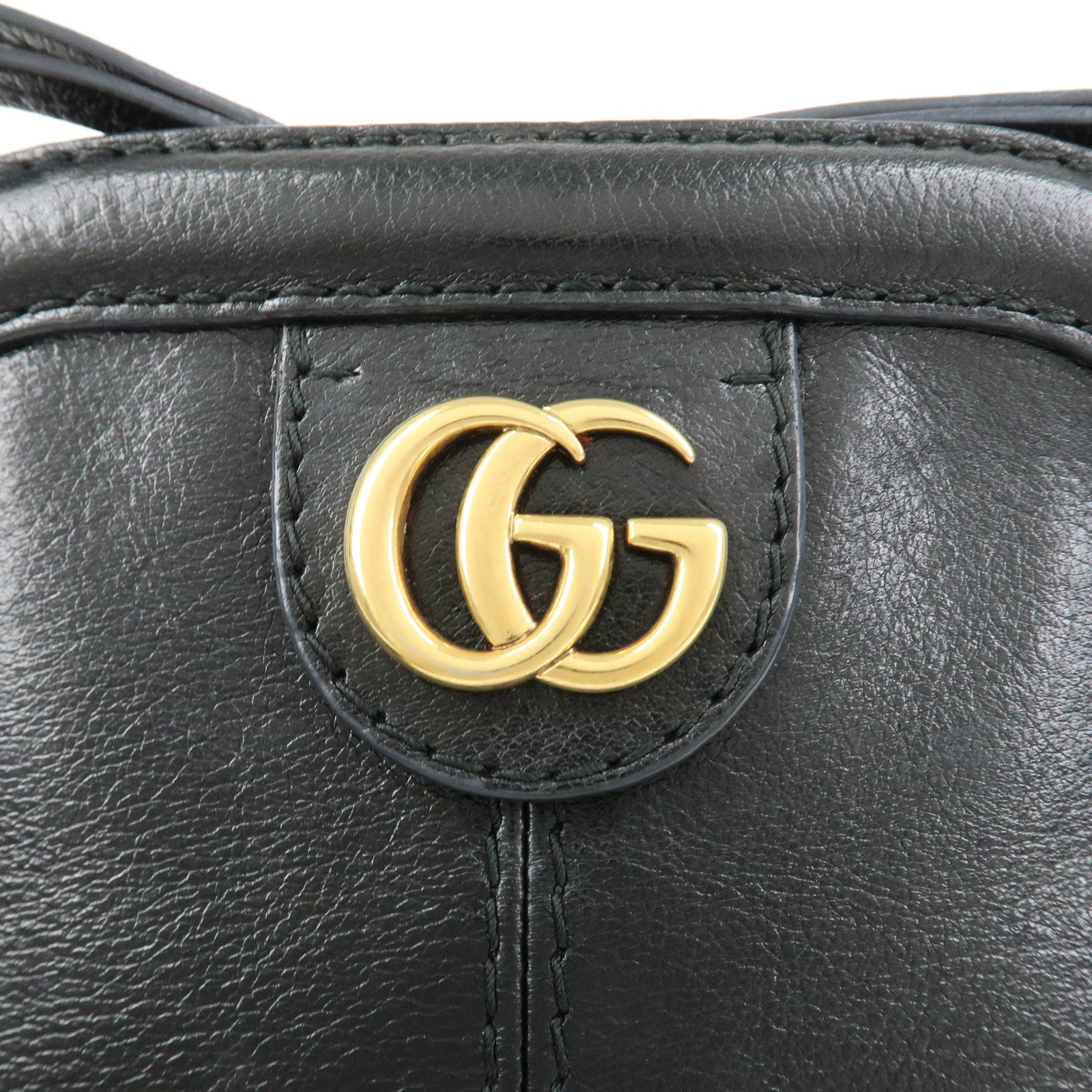 GUCCI Animalier Liber Small Cat Head Shoulder Bag Black 524620