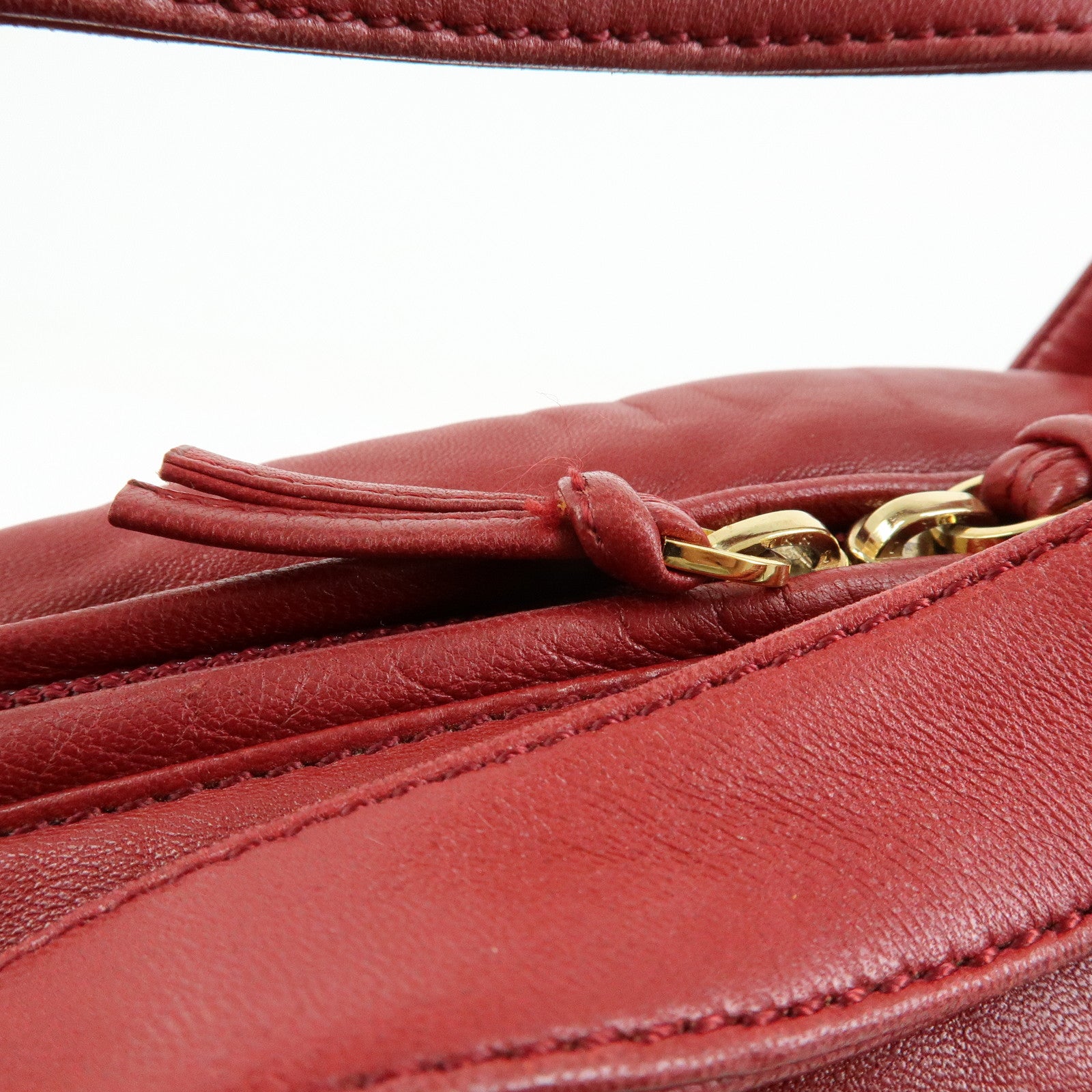 LOEWE Anagram Nappa Leather Hand Bag Shoulder Bag Red