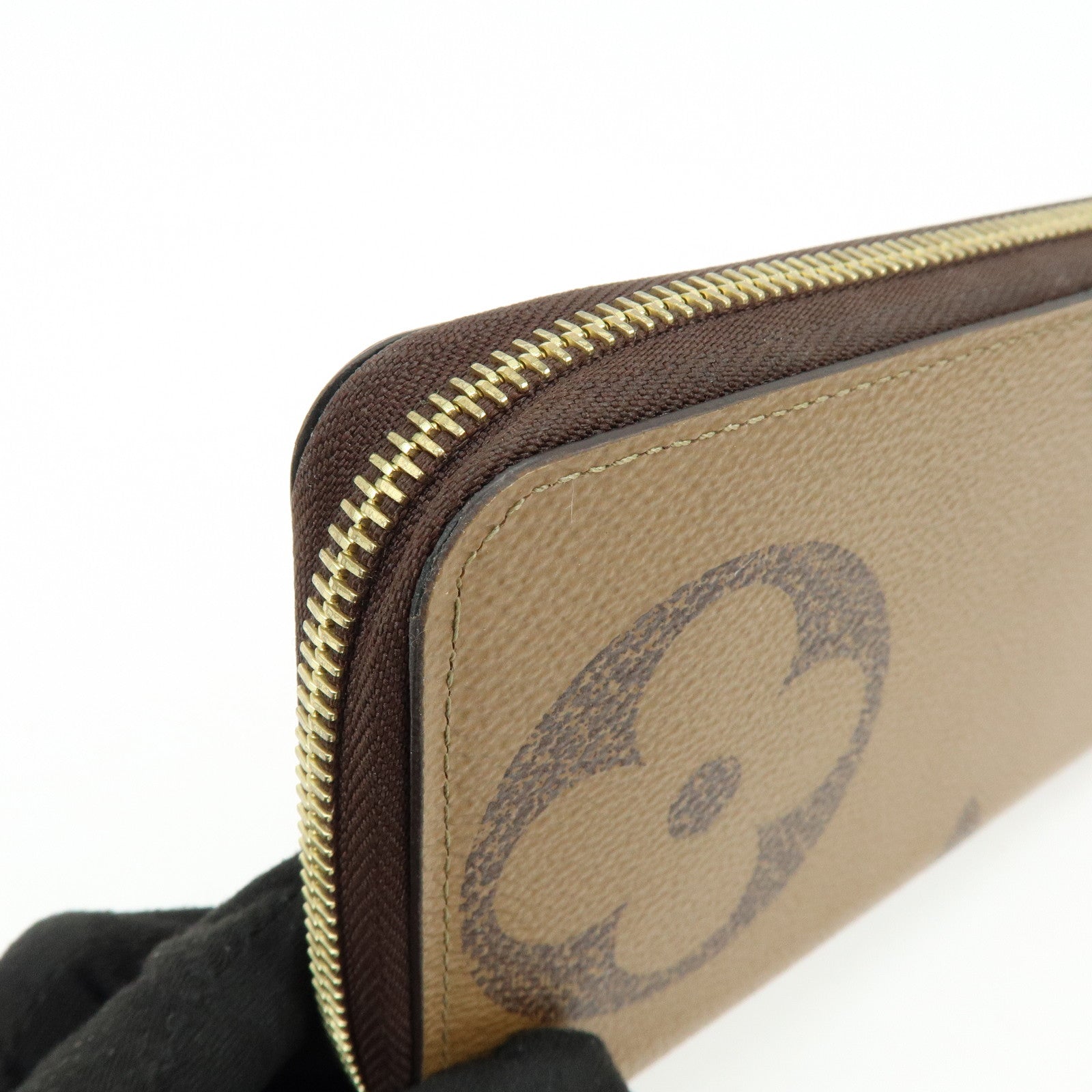 Louis Vuitton Giant Monogram Reverse Zippy Long Wallet Brown M69353