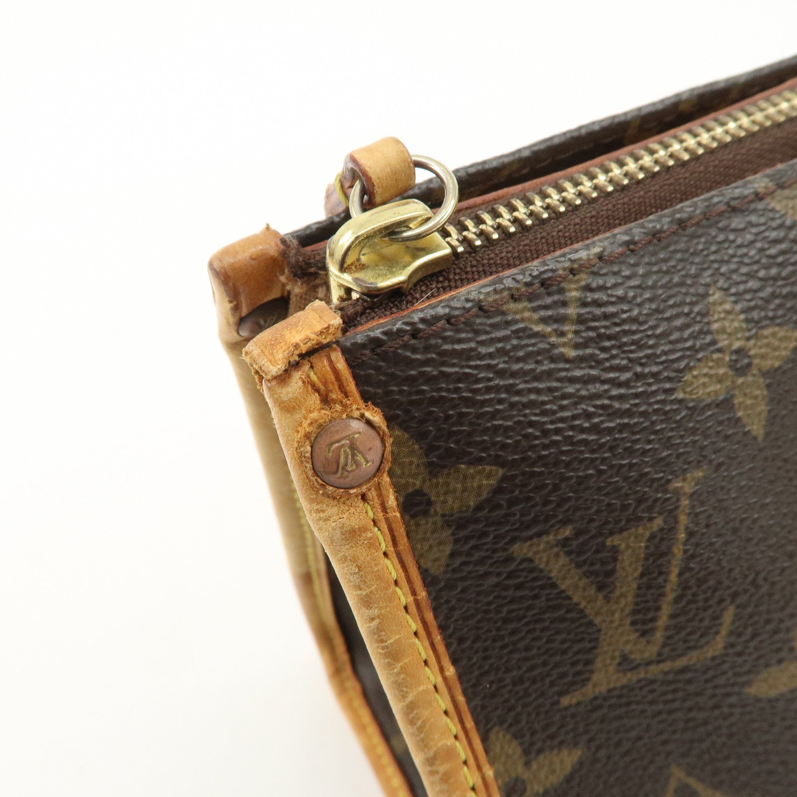 Louis Vuitton Monogram Popincourt Hand Bag Brown M40009 Used