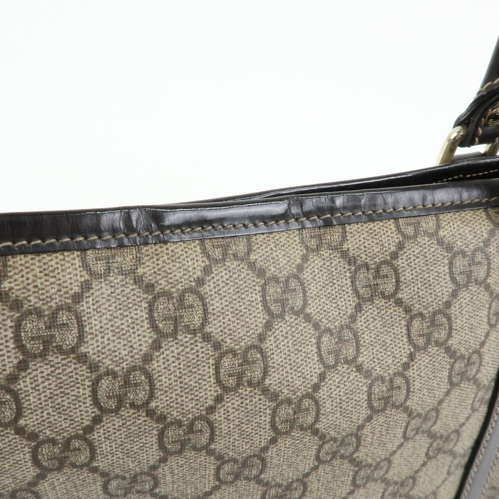 GUCCI GG Supreme Patent Leather Tote Bag Shoulder Bag 197953