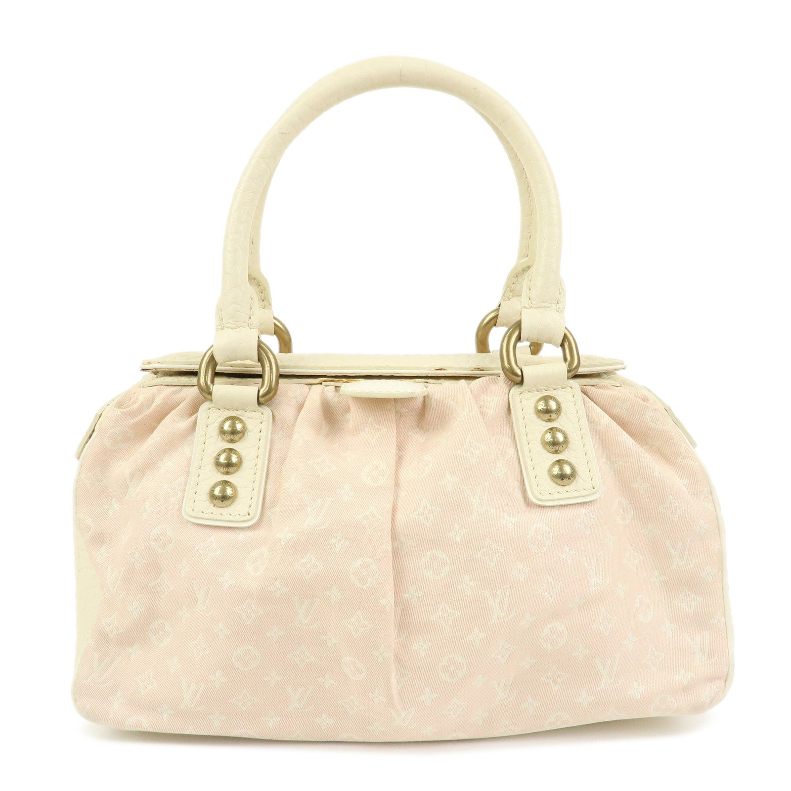 Louis Vuitton Monogram Mini Lin Trapeze PM Canvas Hand Bag M40062