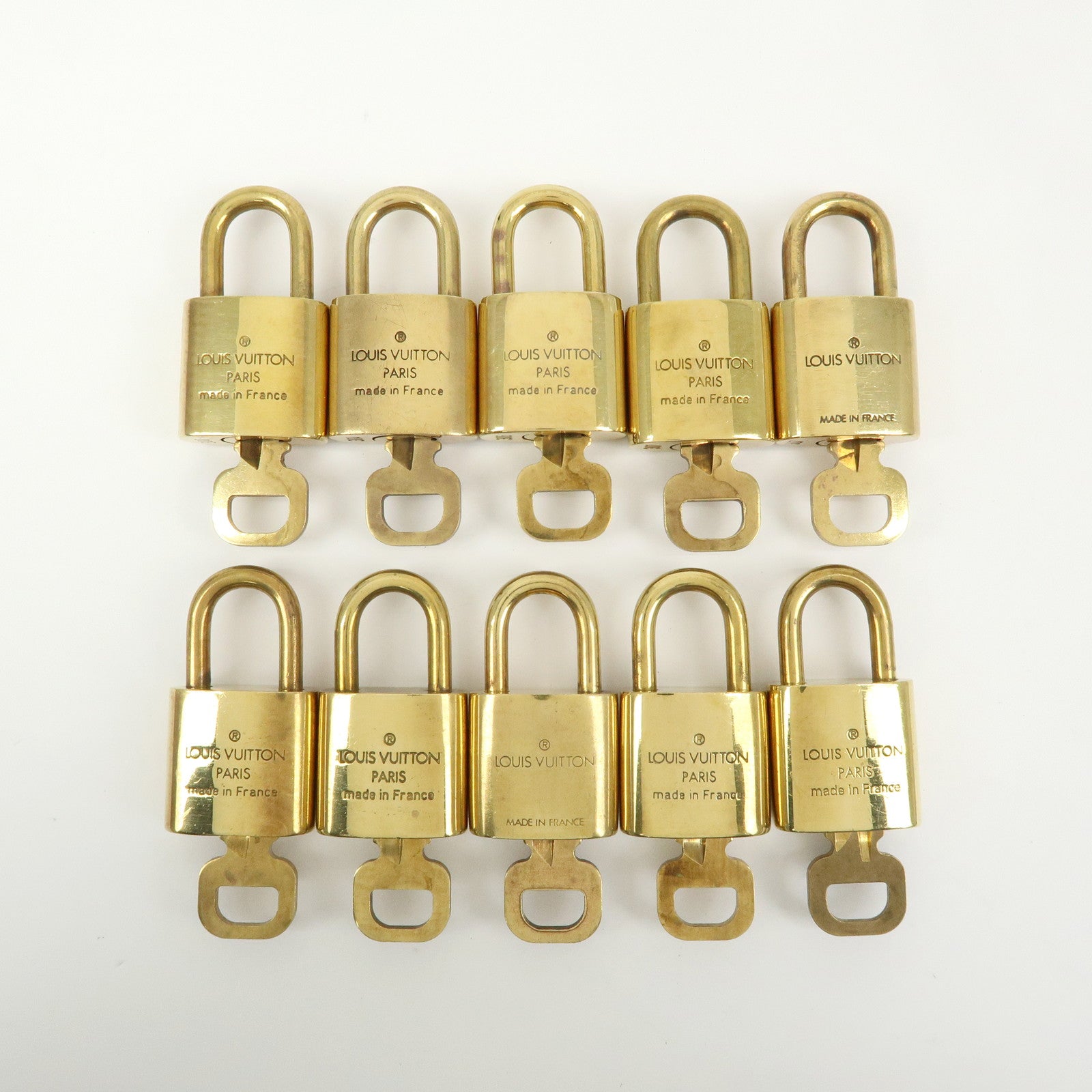Louis Vuitton Set of 10 Lock & Key Cadena Key Lock Used