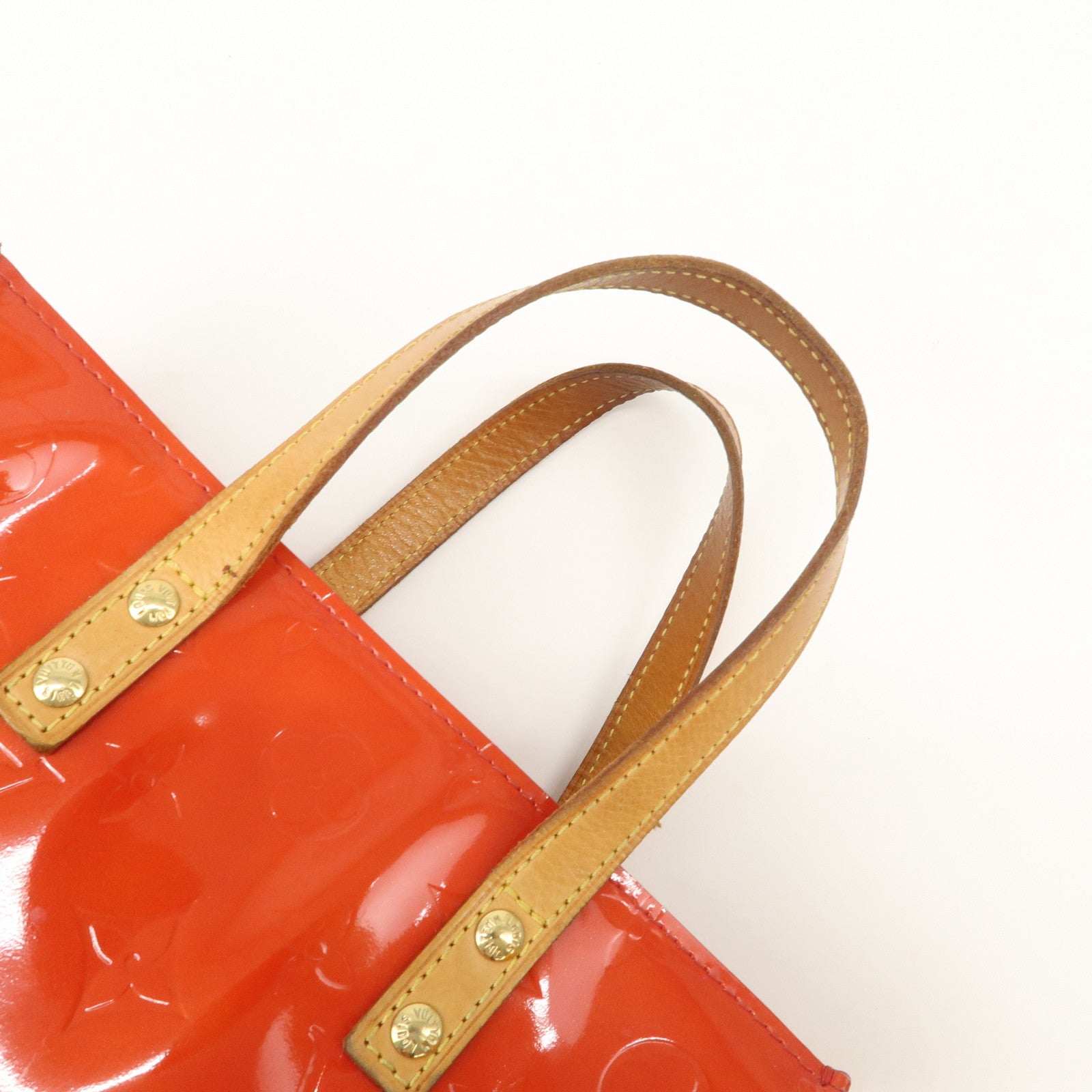 Louis Vuitton Monogram Vernis Lead PM Hand Bag Rouge M91088