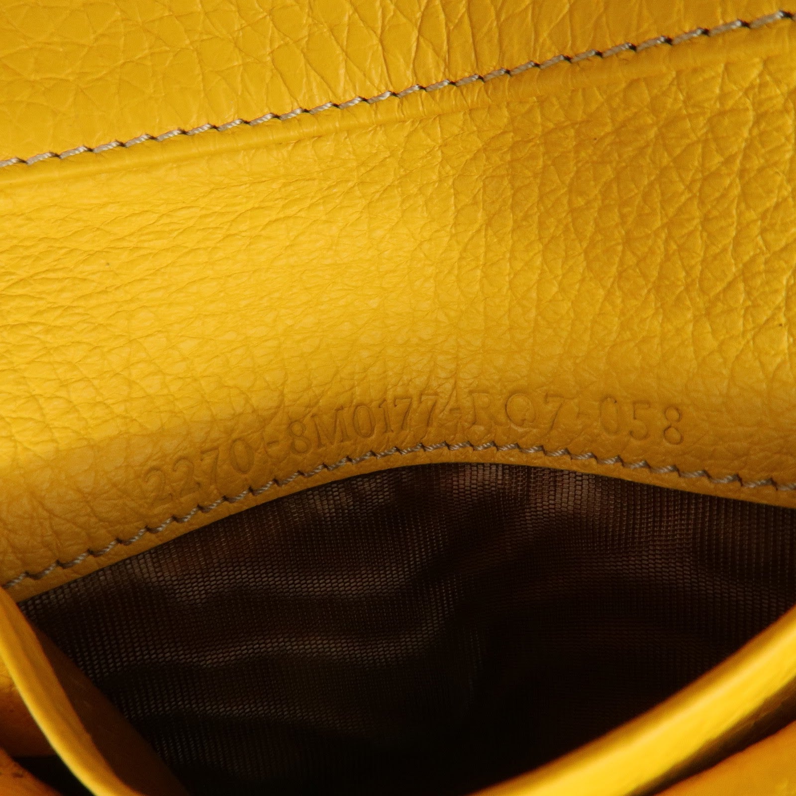 FENDI Zucchino Canvas Leather Tri-fold Compact Wallet Yellow 8M0177