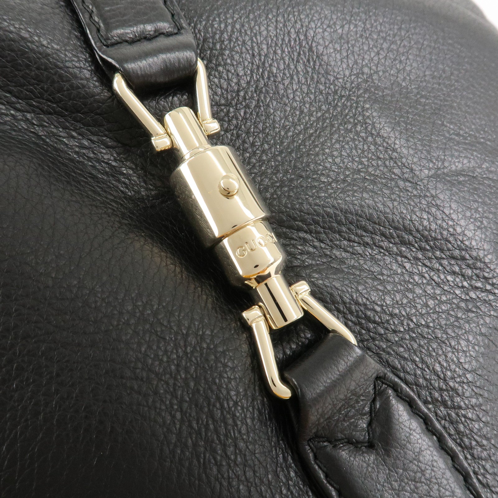 GUCCI New Jackie Leather 2Way Shoulder Hand Bag Brown 246907