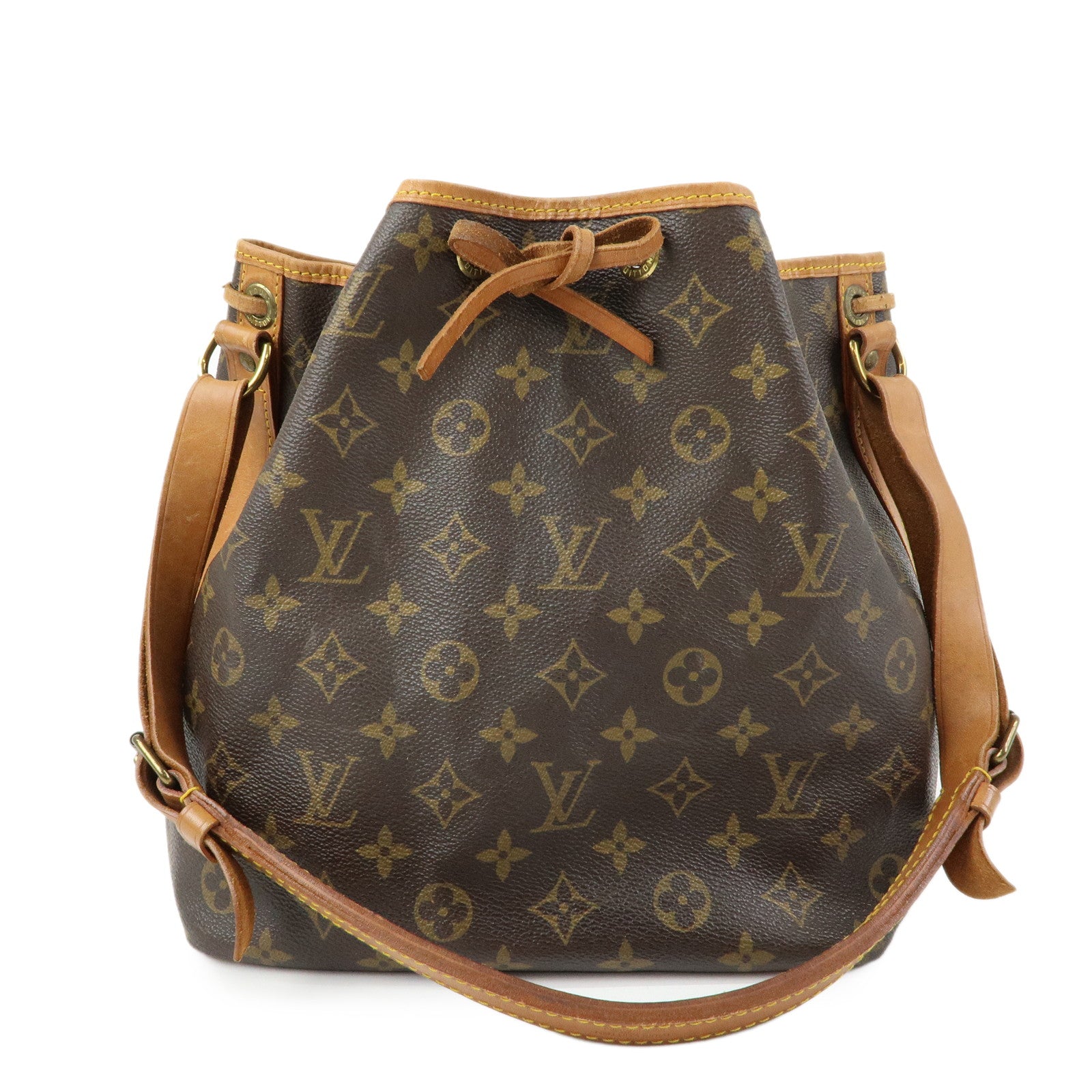 Louis Vuitton Monogram Petit Noe Shoulder Bag Brown M42226