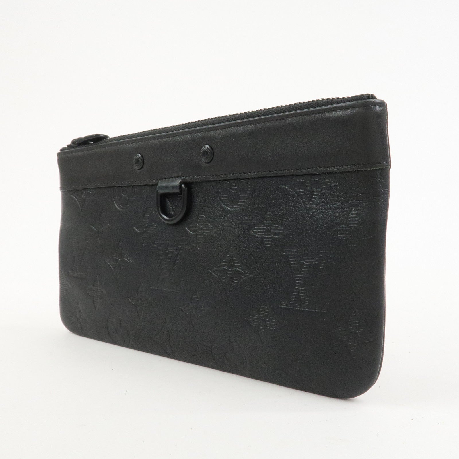 Louis Vuitton Monogram Shadow Pochette Discovery PM Noir M44335