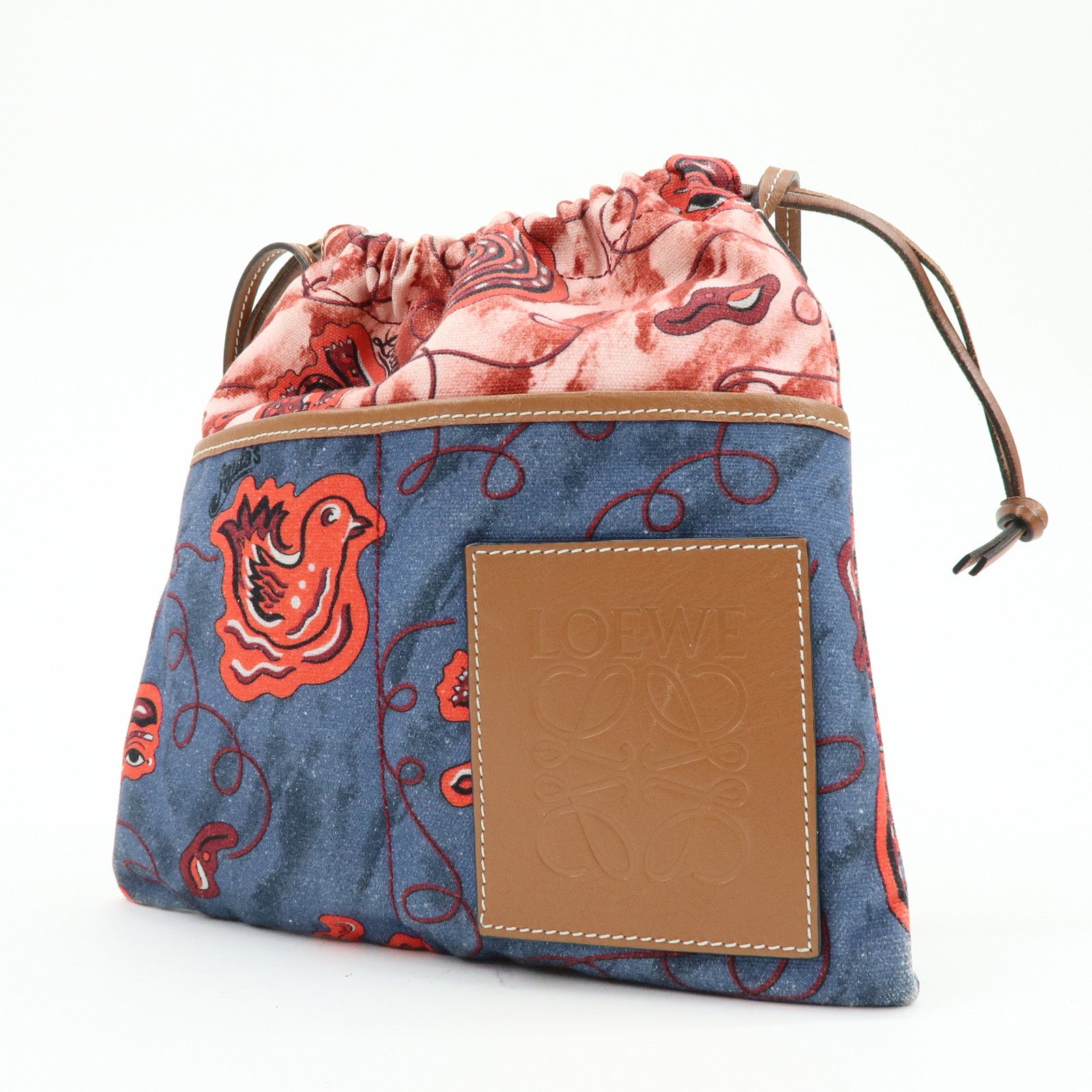 LOEWE Anagram Canvas Leather Shoulder Bag Paula’s Ibiza Collection