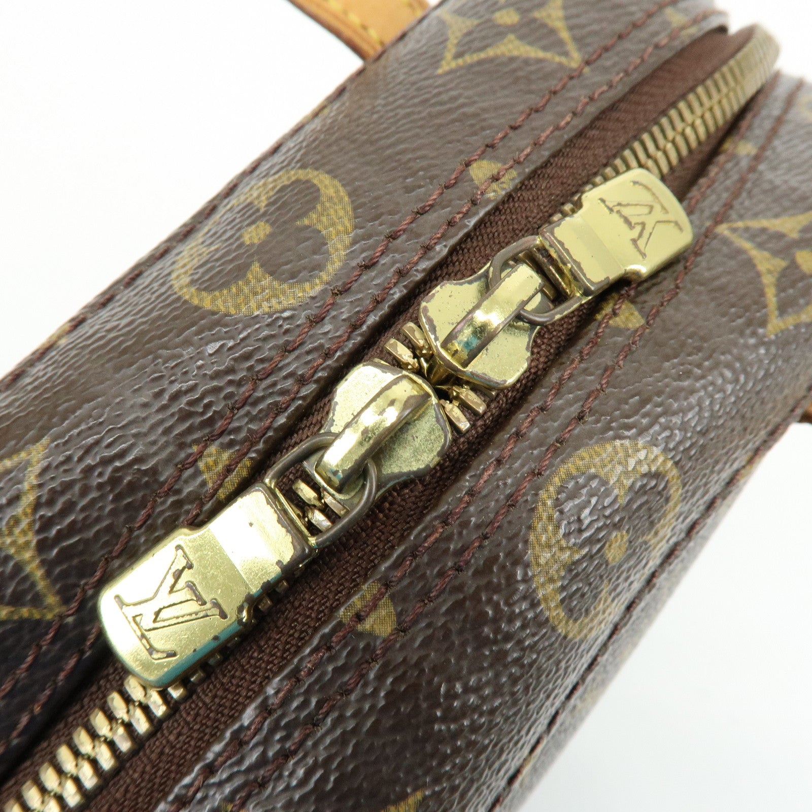 Louis Vuitton Monogram Spontini Hand Bag Brown M47500