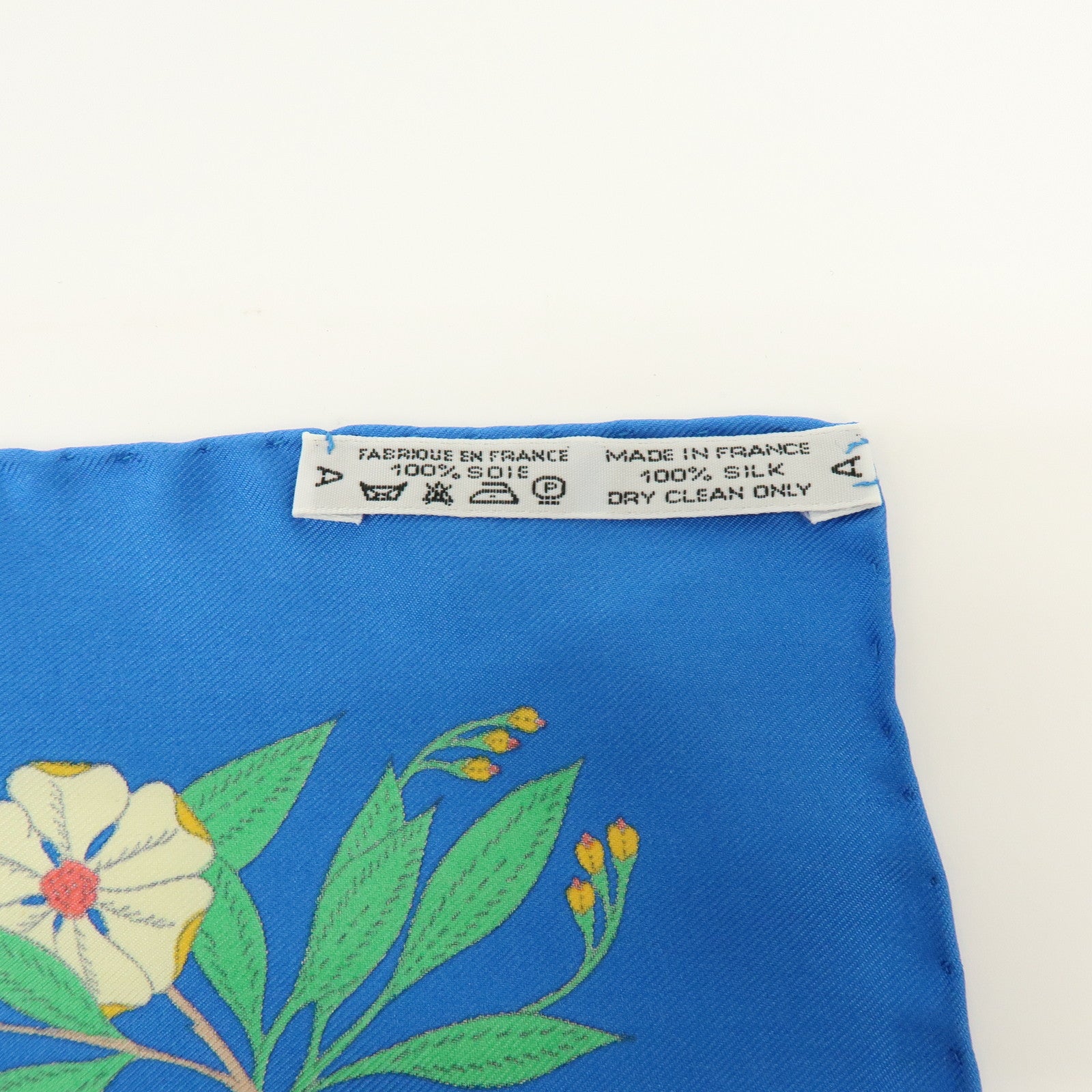 HERMES Carre 90 Silk 100% Scarf COSTUMES DES DEPARTEMENTS Blue